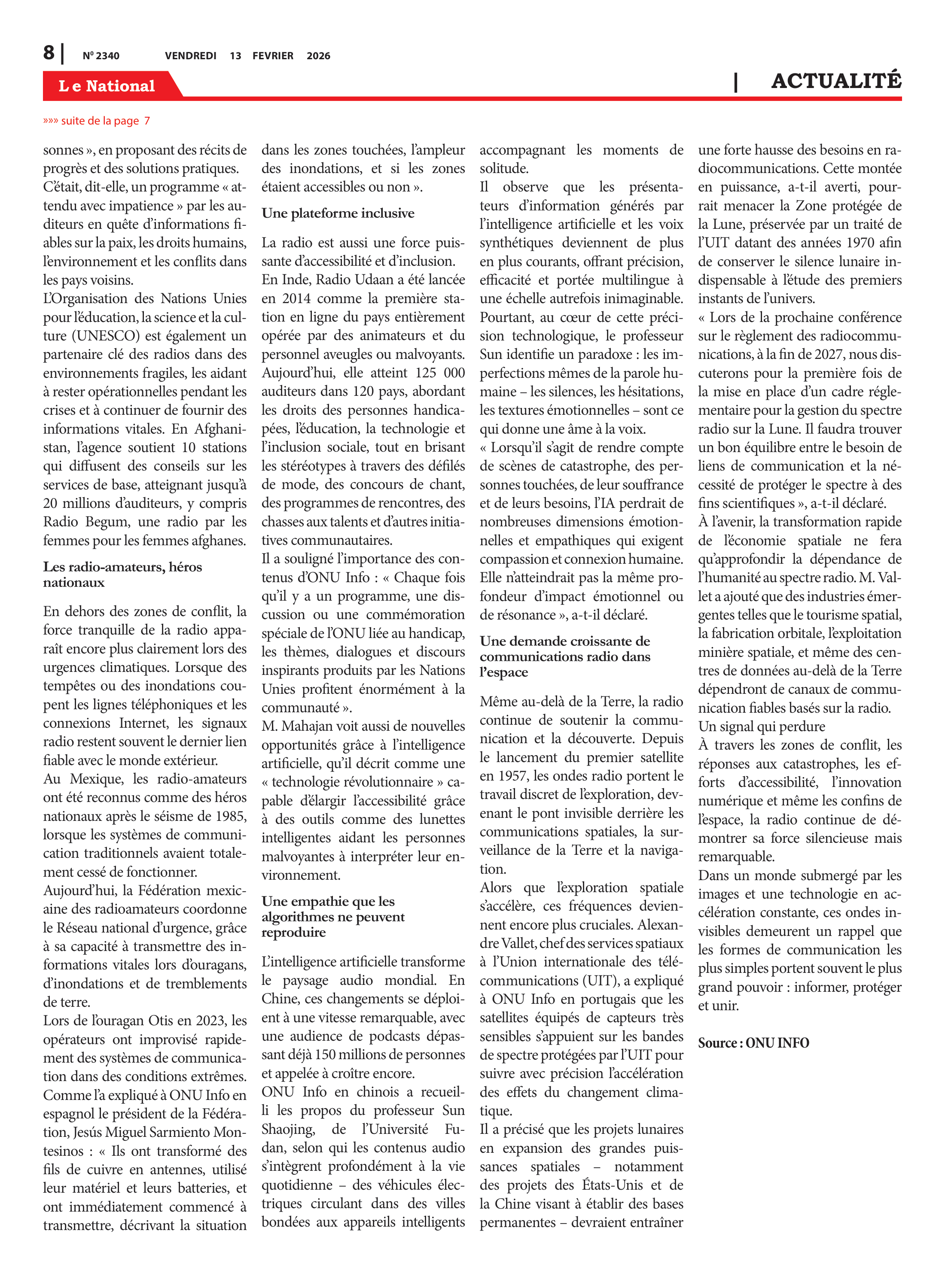 Page 8 de l'édition 2340