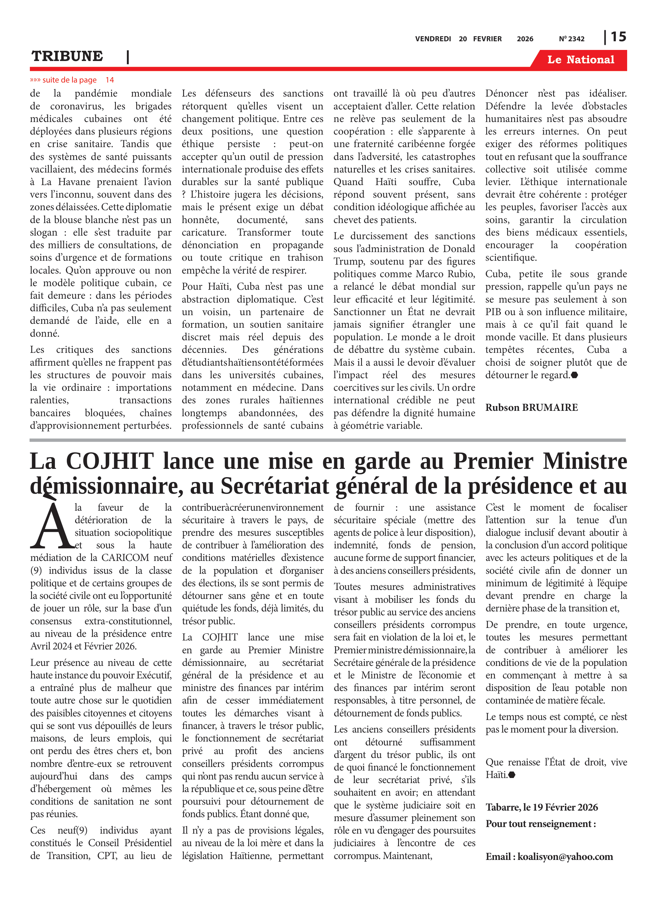 Page 15 de l'édition 2342