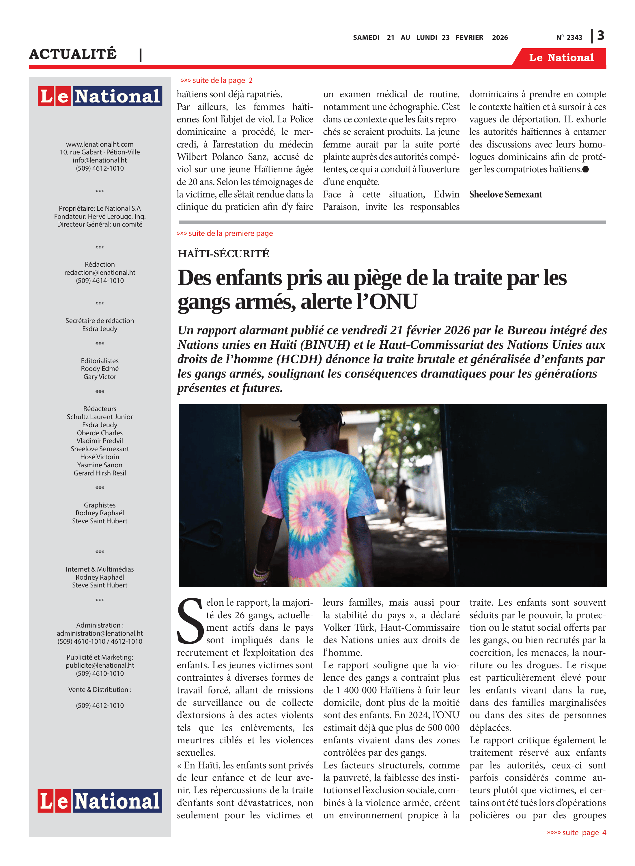 Page 3 de l'édition 2343