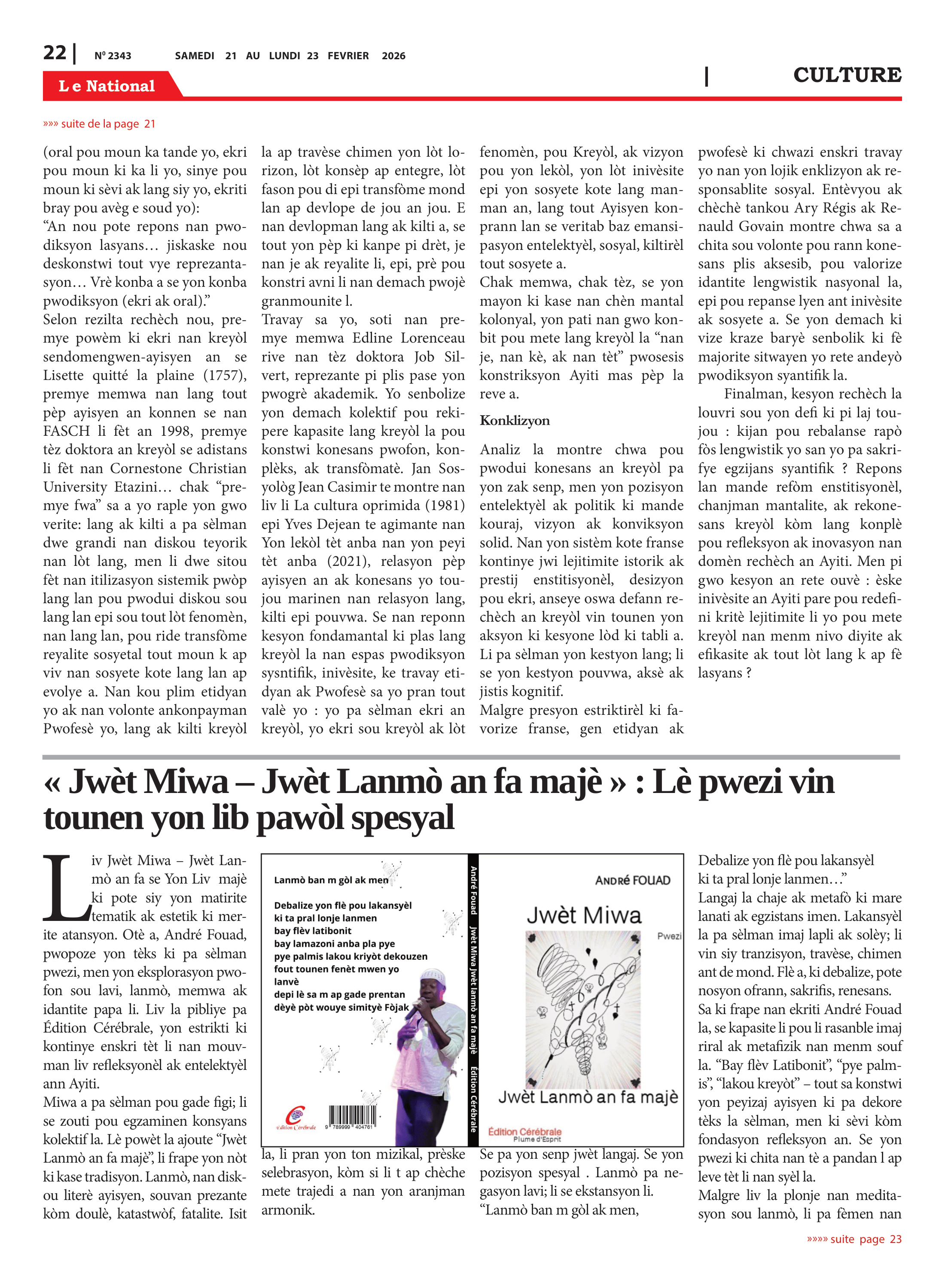 Page 22 de l'édition 2343