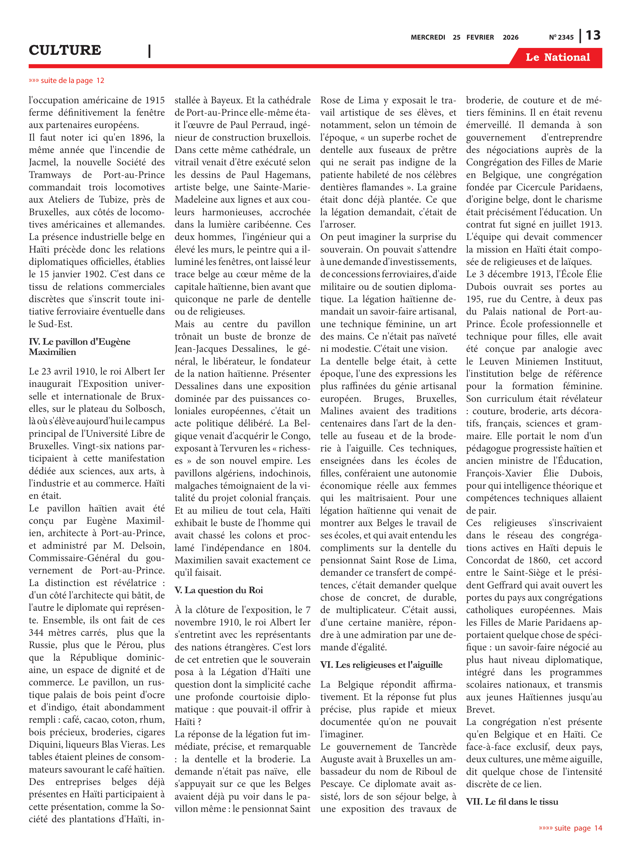 Page 13 de l'édition 2345