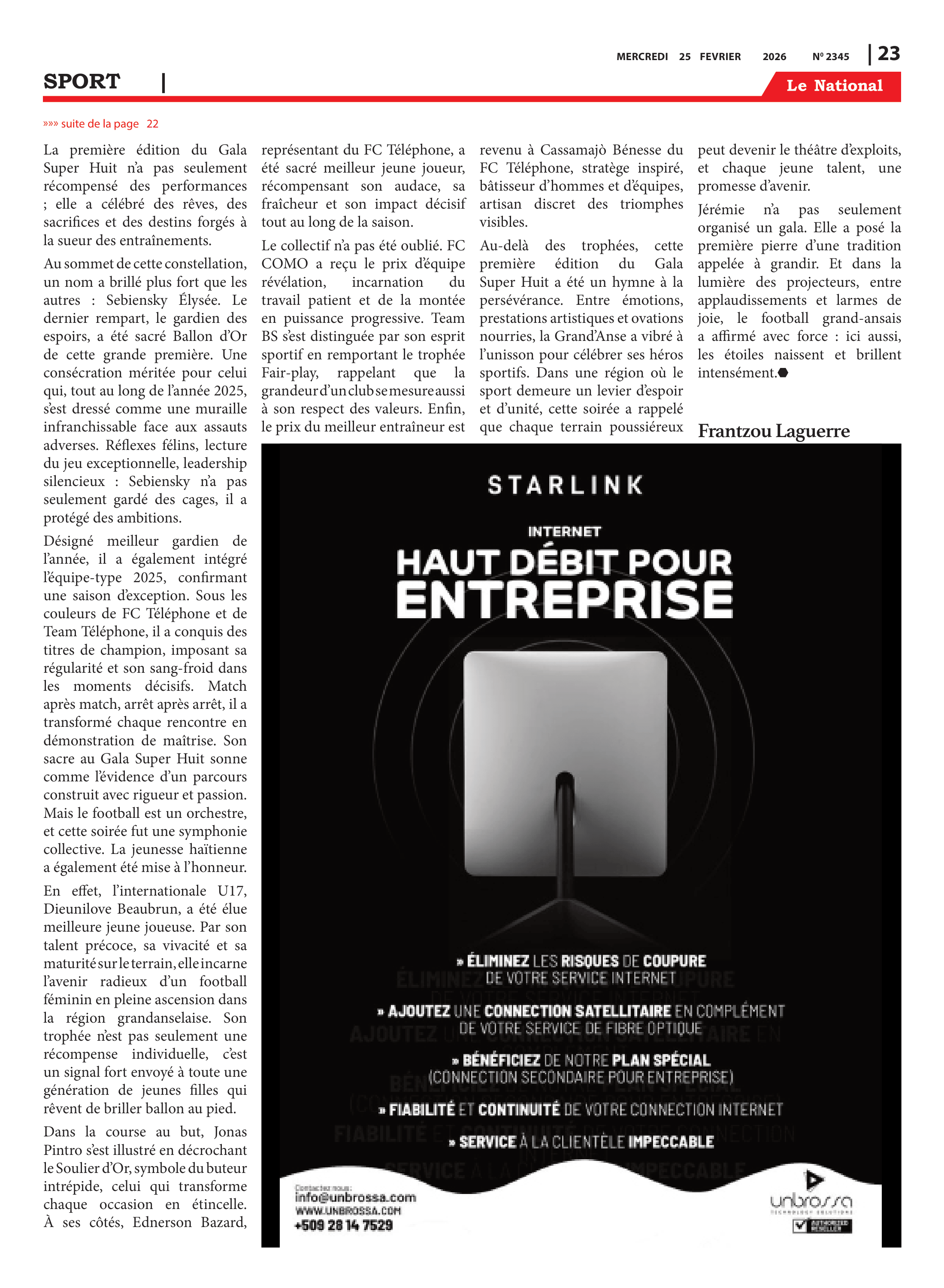 Page 23 de l'édition 2345