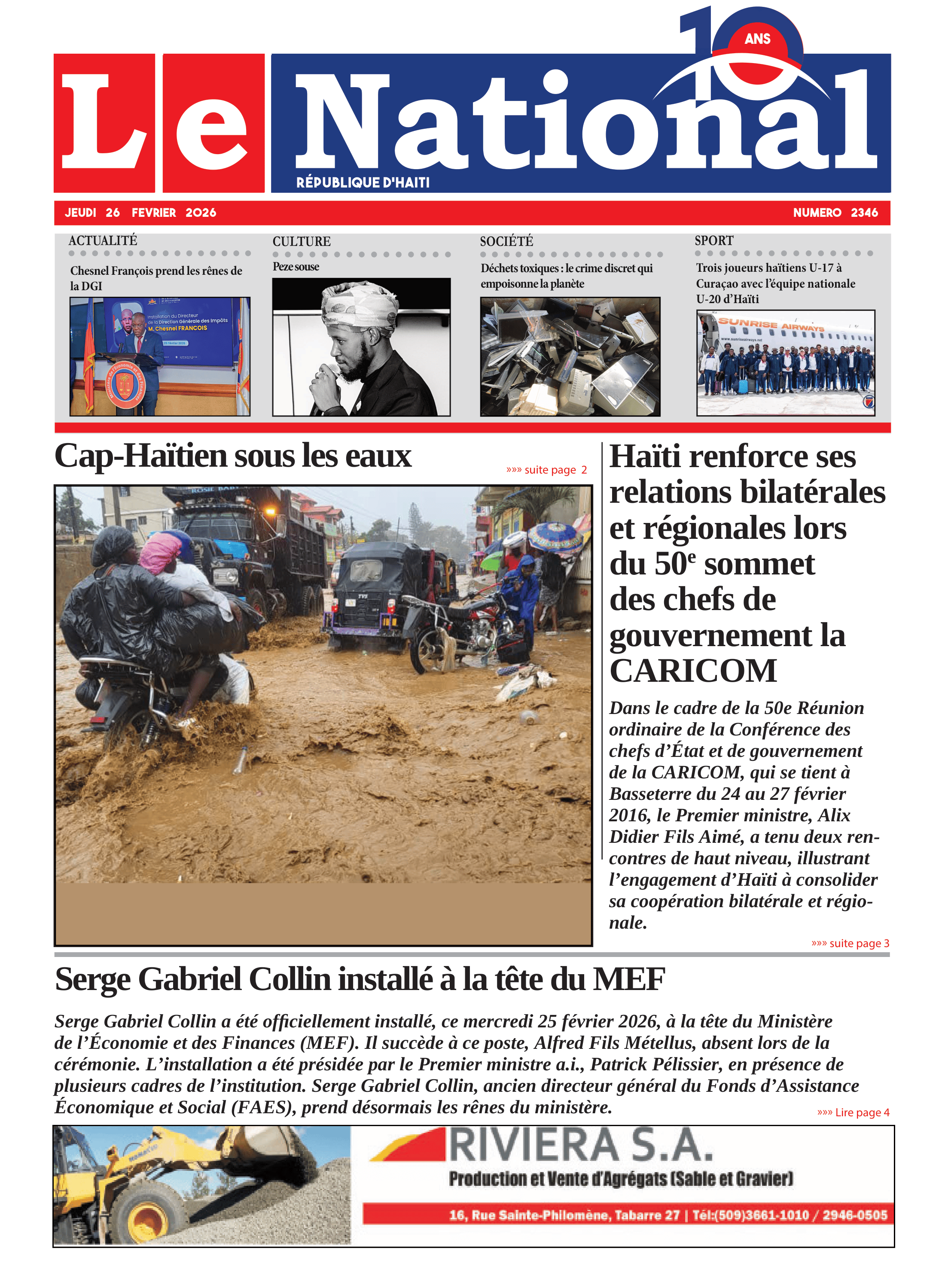 Page 1 de l'édition 2346