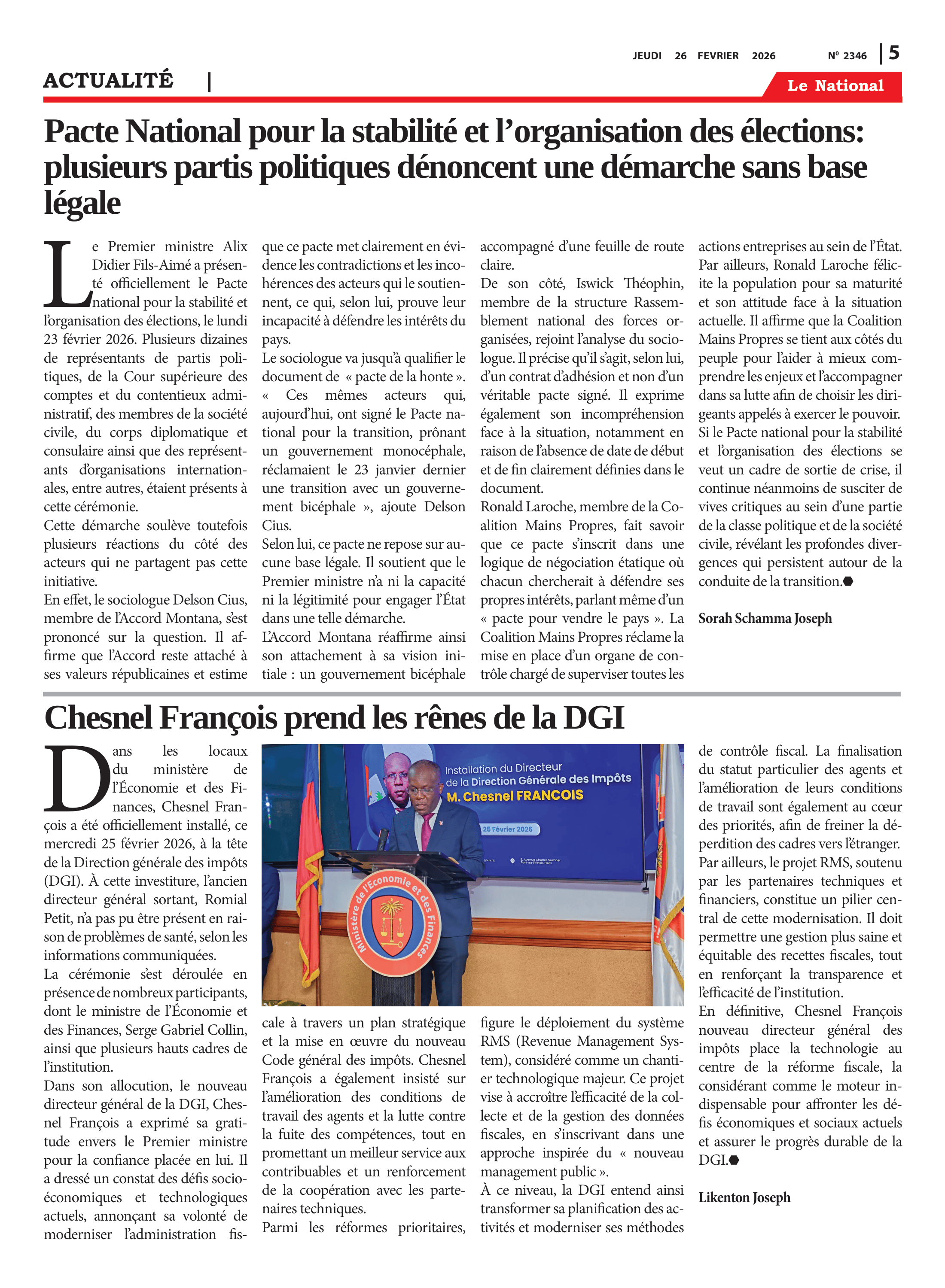 Page 5 de l'édition 2346