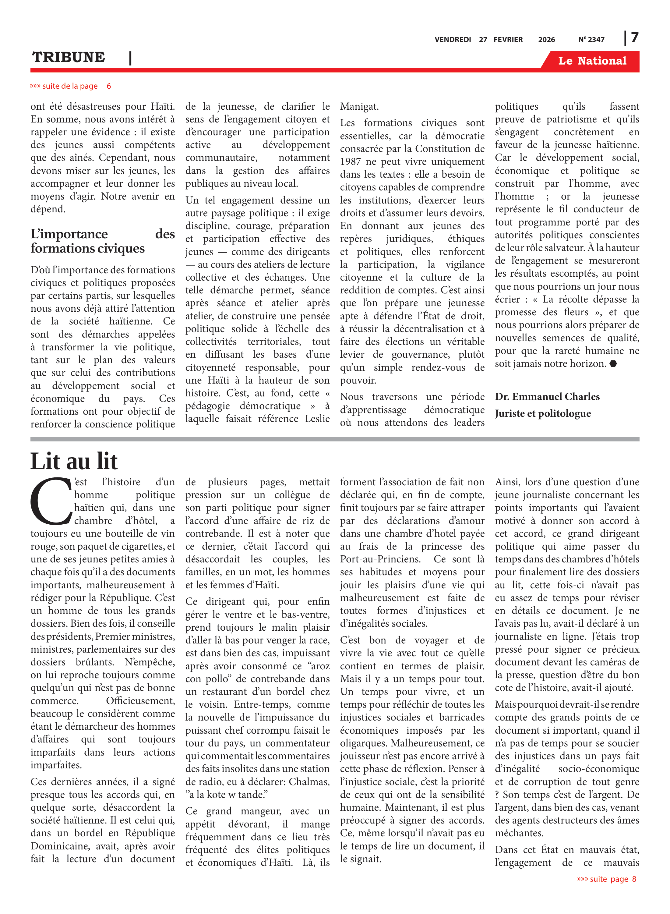Page 7 de l'édition 2347
