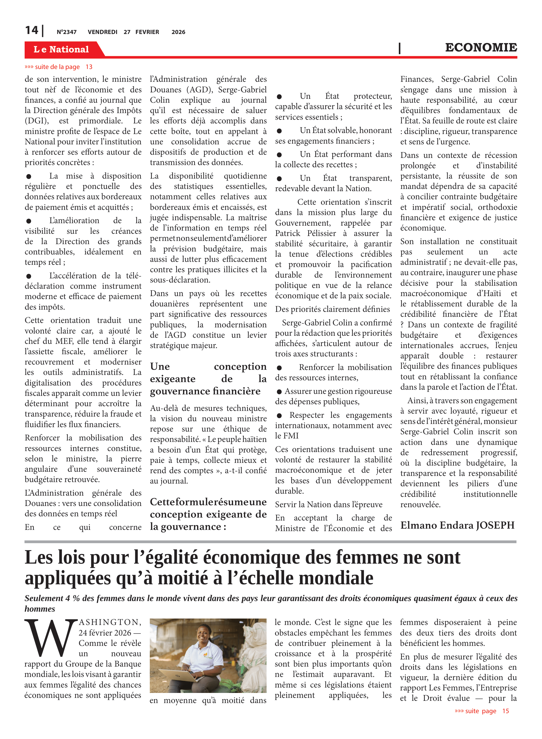 Page 14 de l'édition 2347