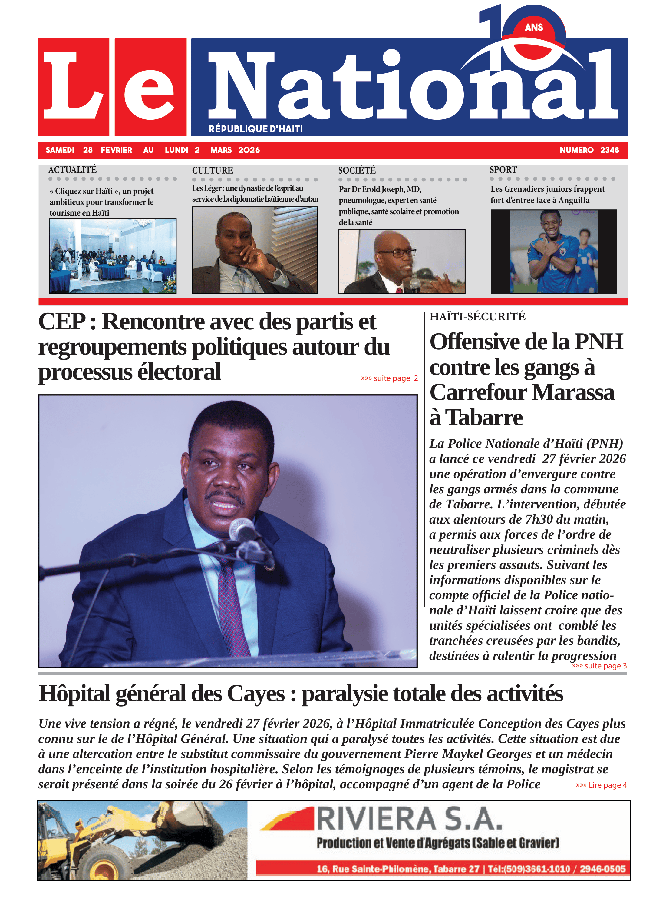 Page 1 de l'édition 2348