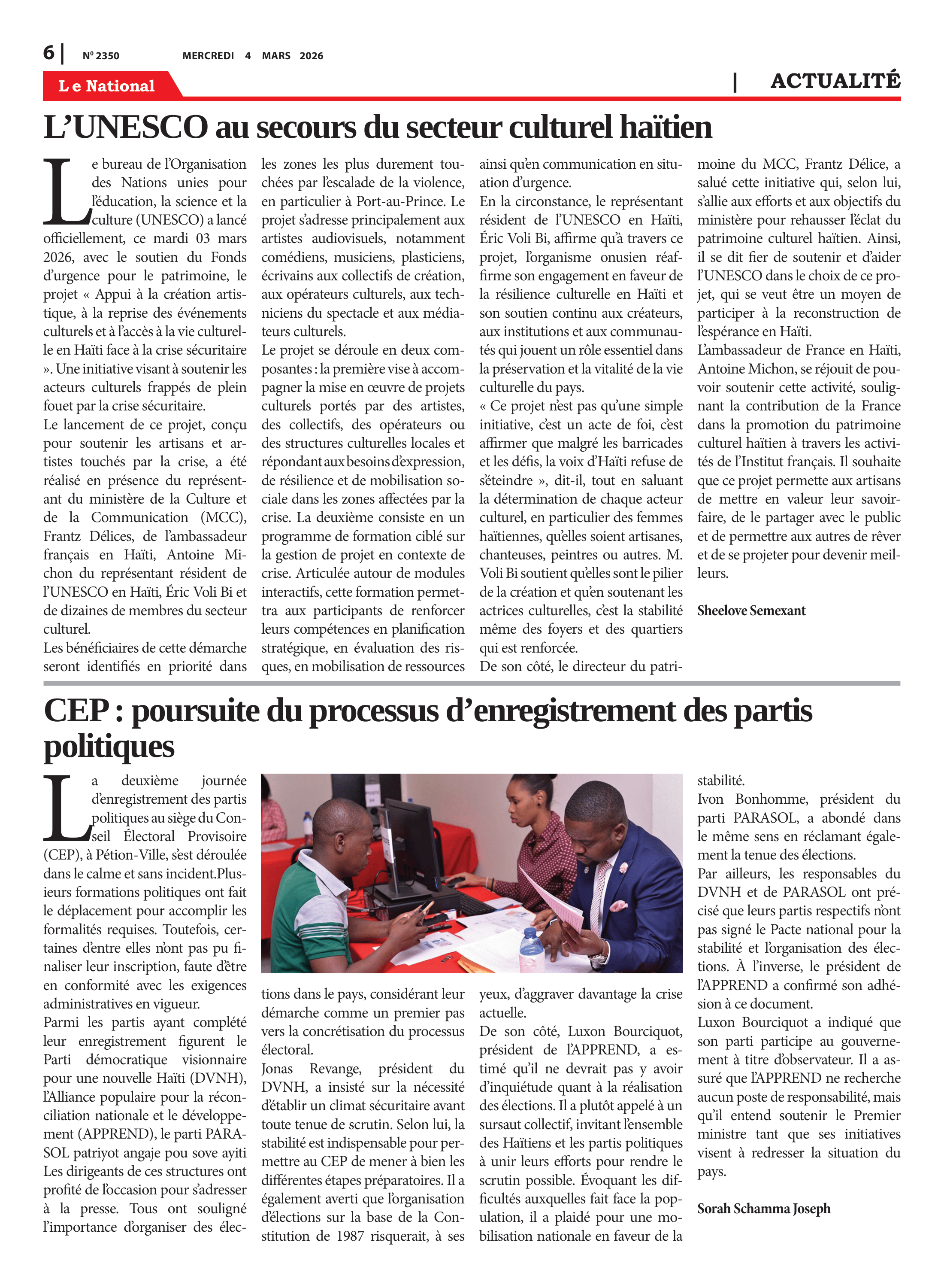 Page 6 de l'édition 2350