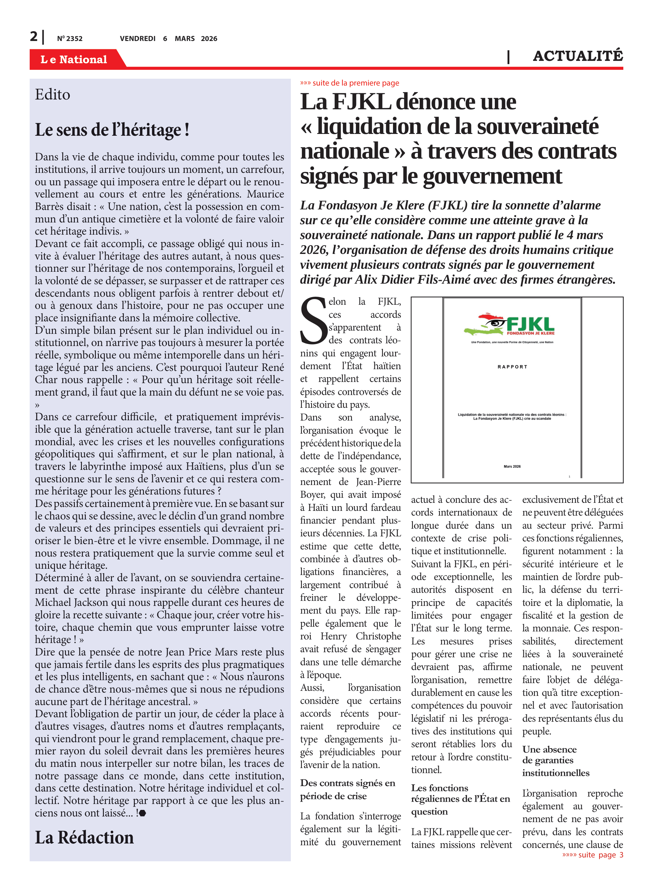 Page 2 de l'édition 2352