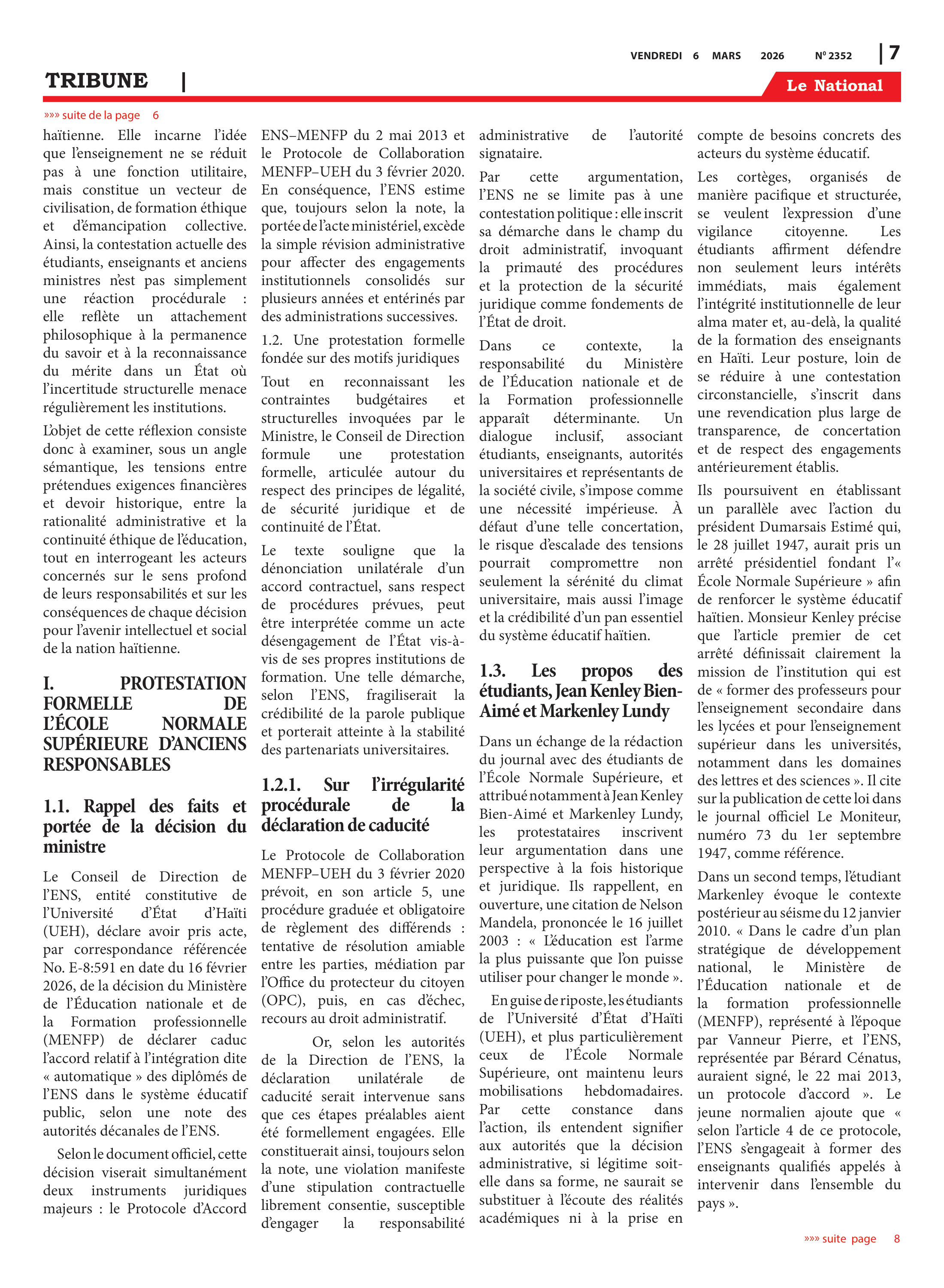 Page 7 de l'édition 2352