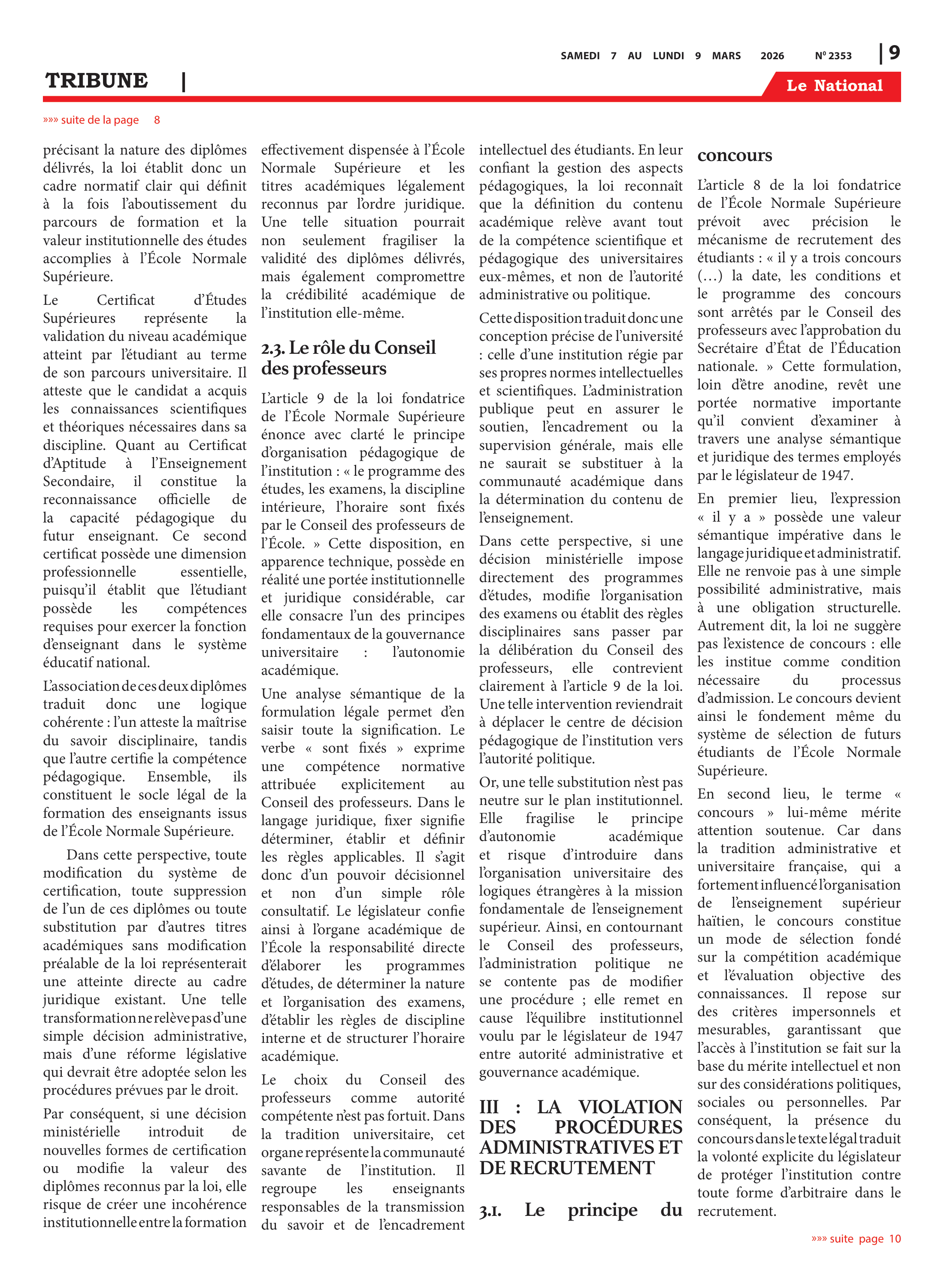 Page 9 de l'édition 2353