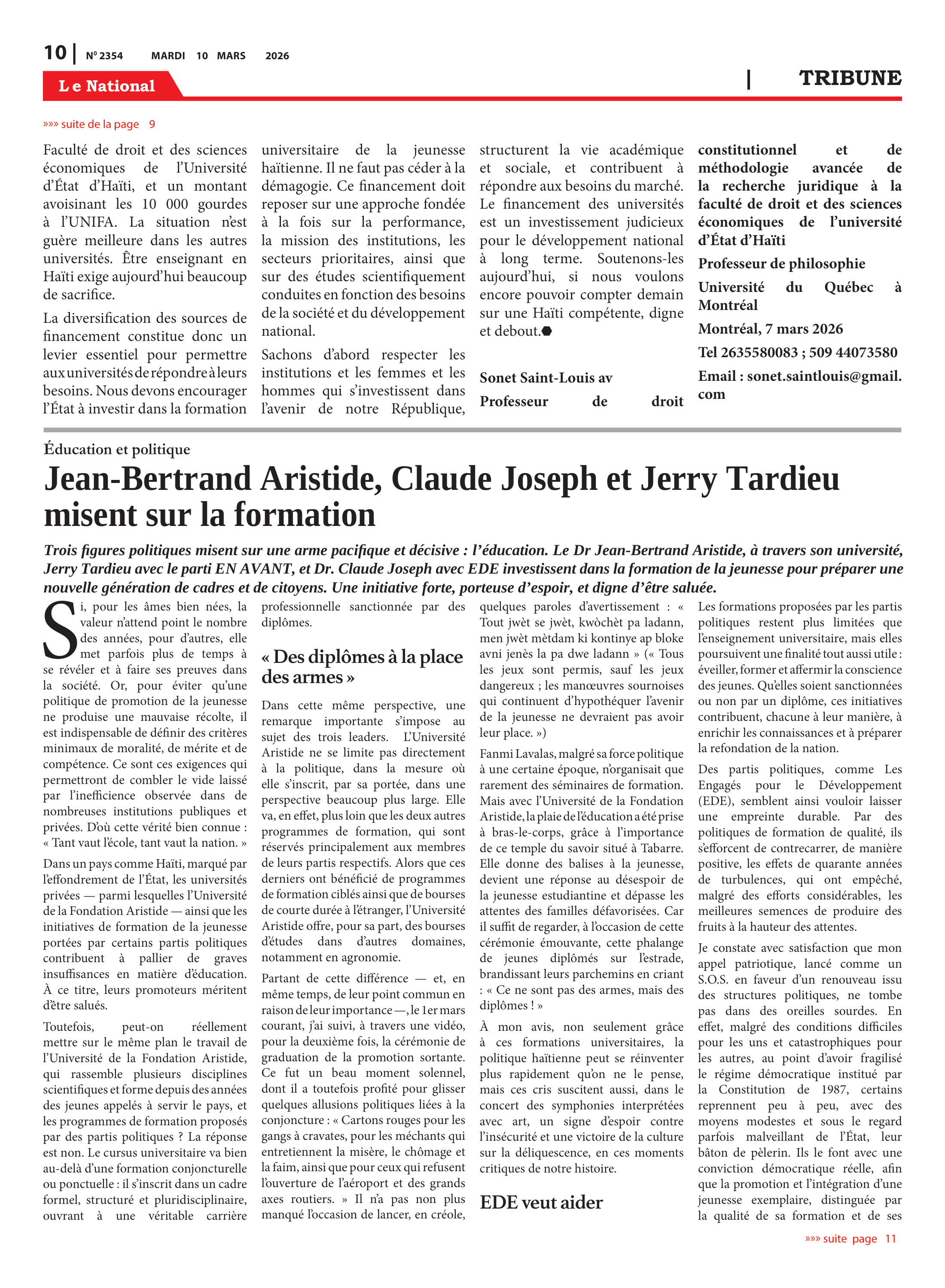 Page 10 de l'édition 2354