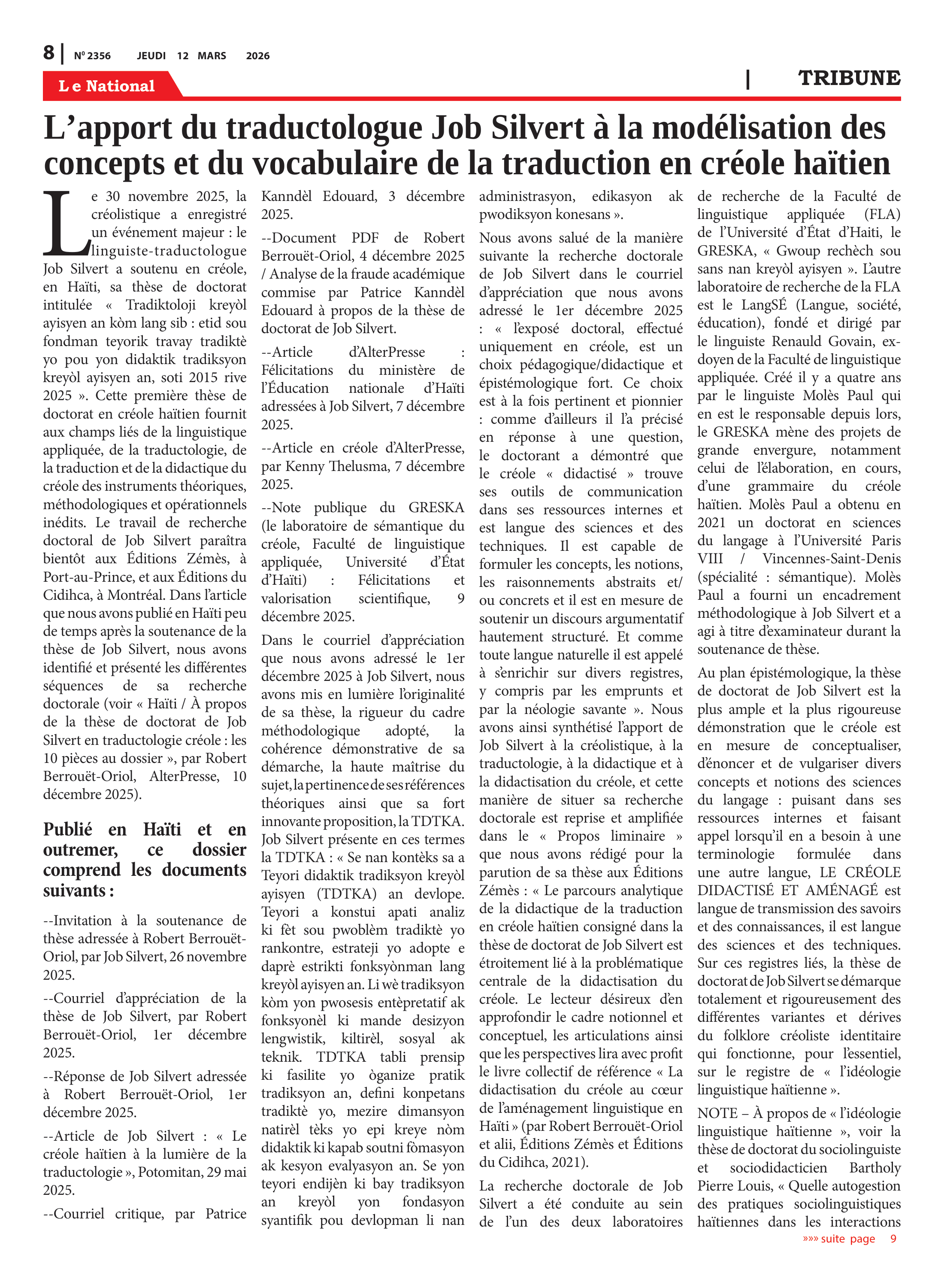 Page 8 de l'édition 2356
