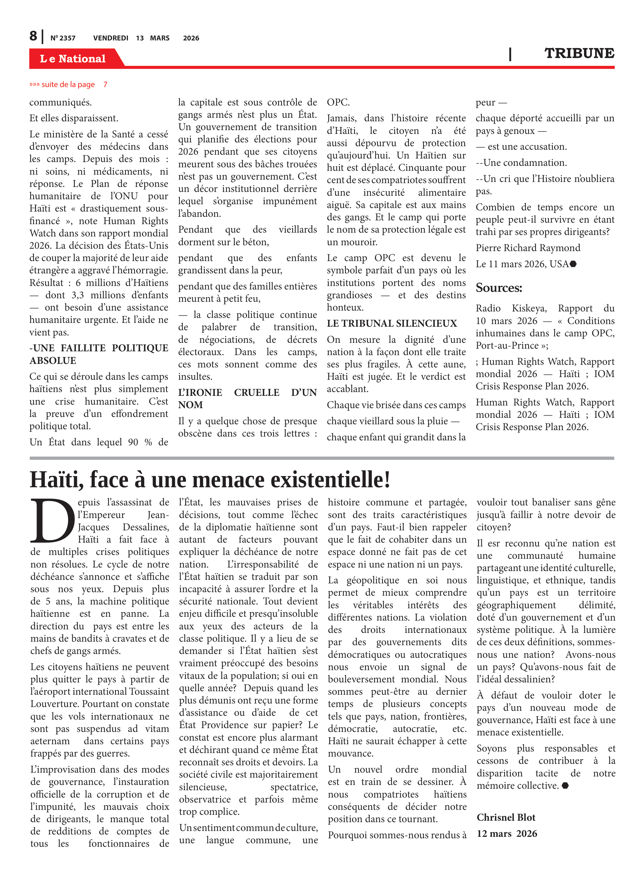 Page 8 de l'édition 2357