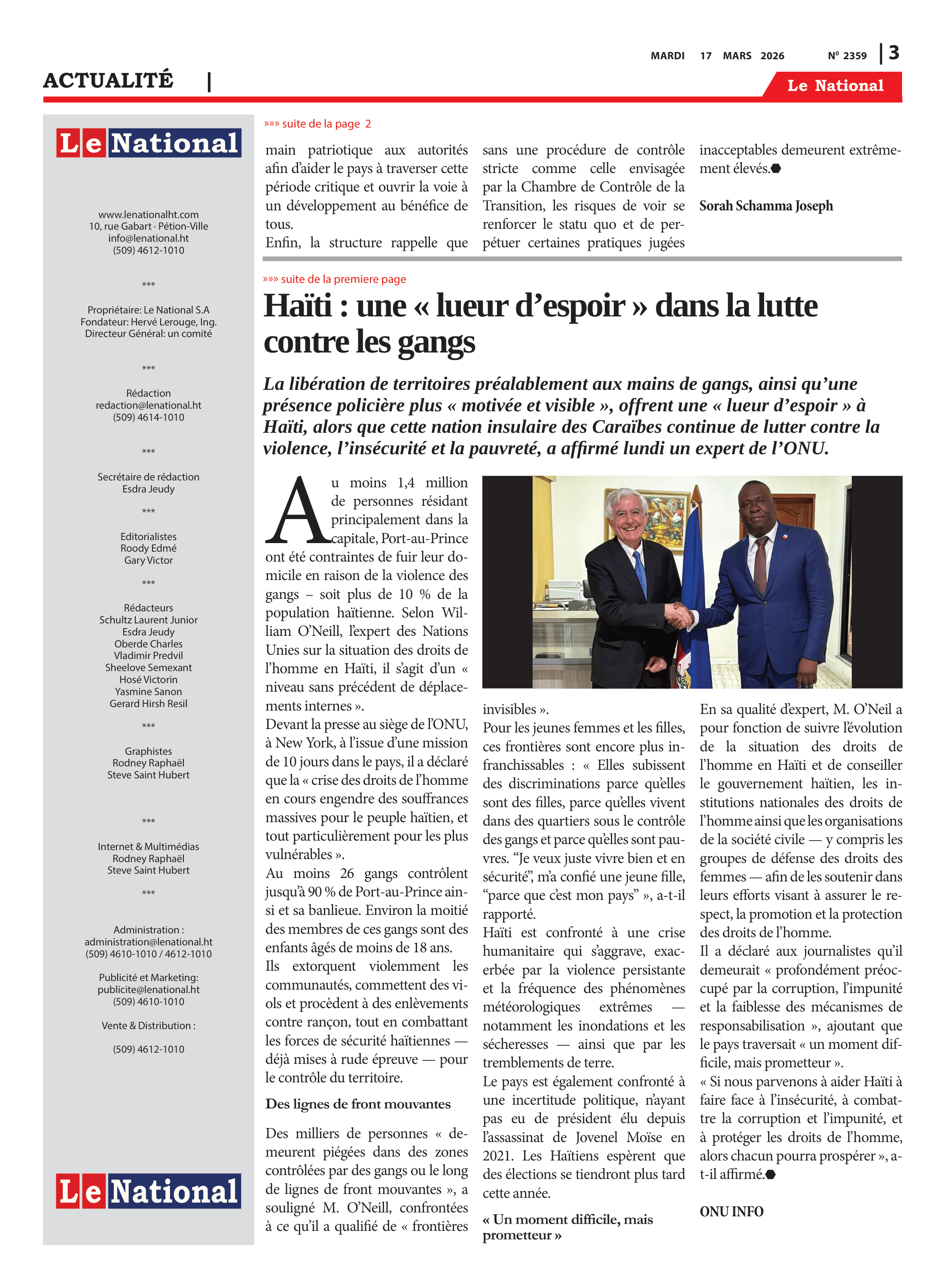 Page 3 de l'édition 2359