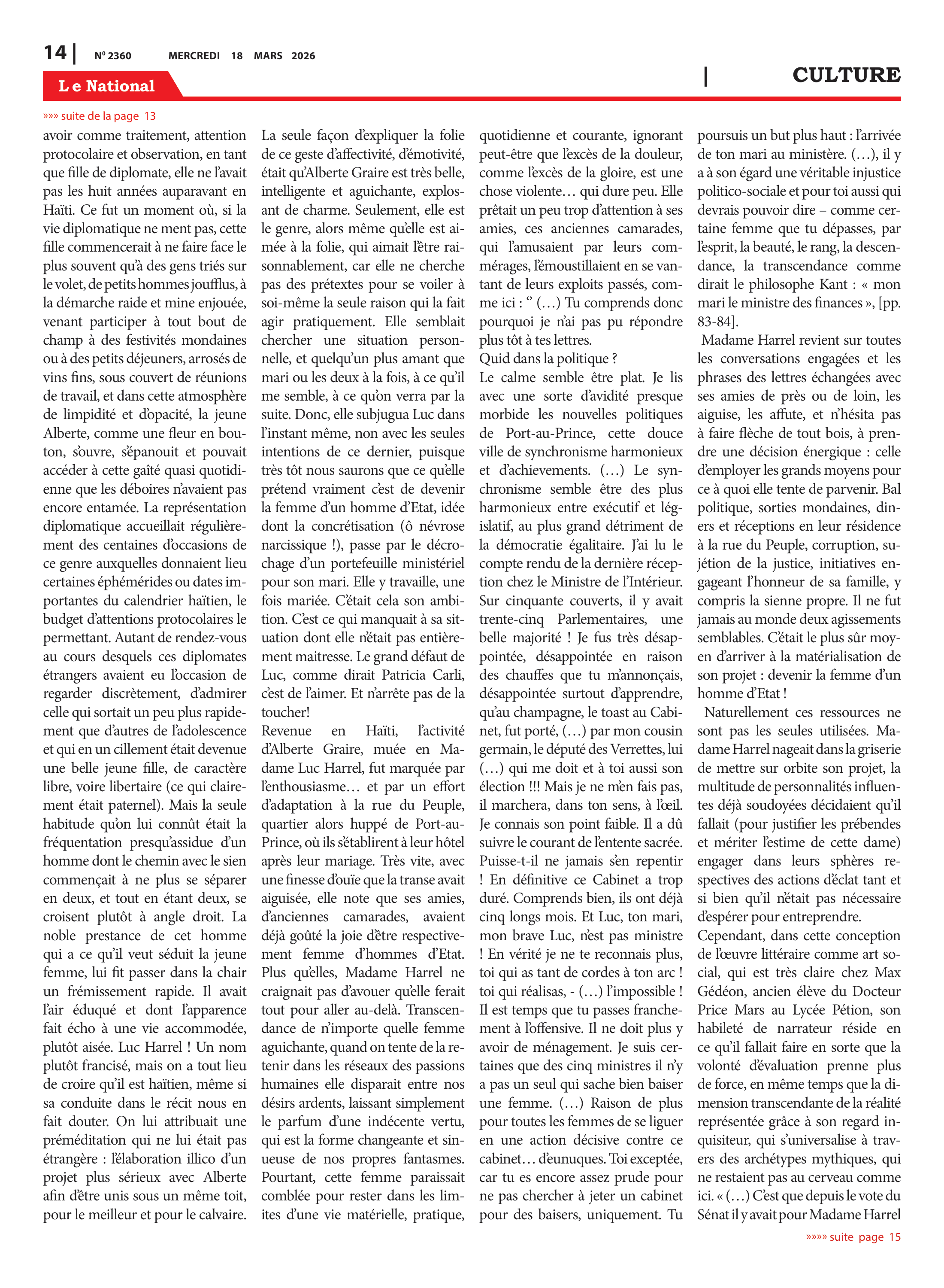 Page 14 de l'édition 2360