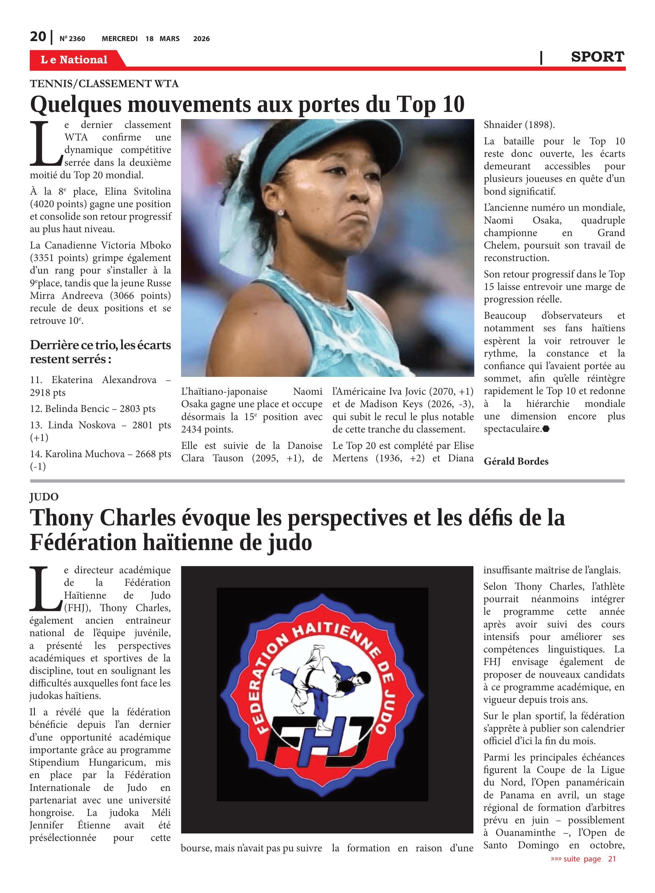 Page 20 de l'édition 2360