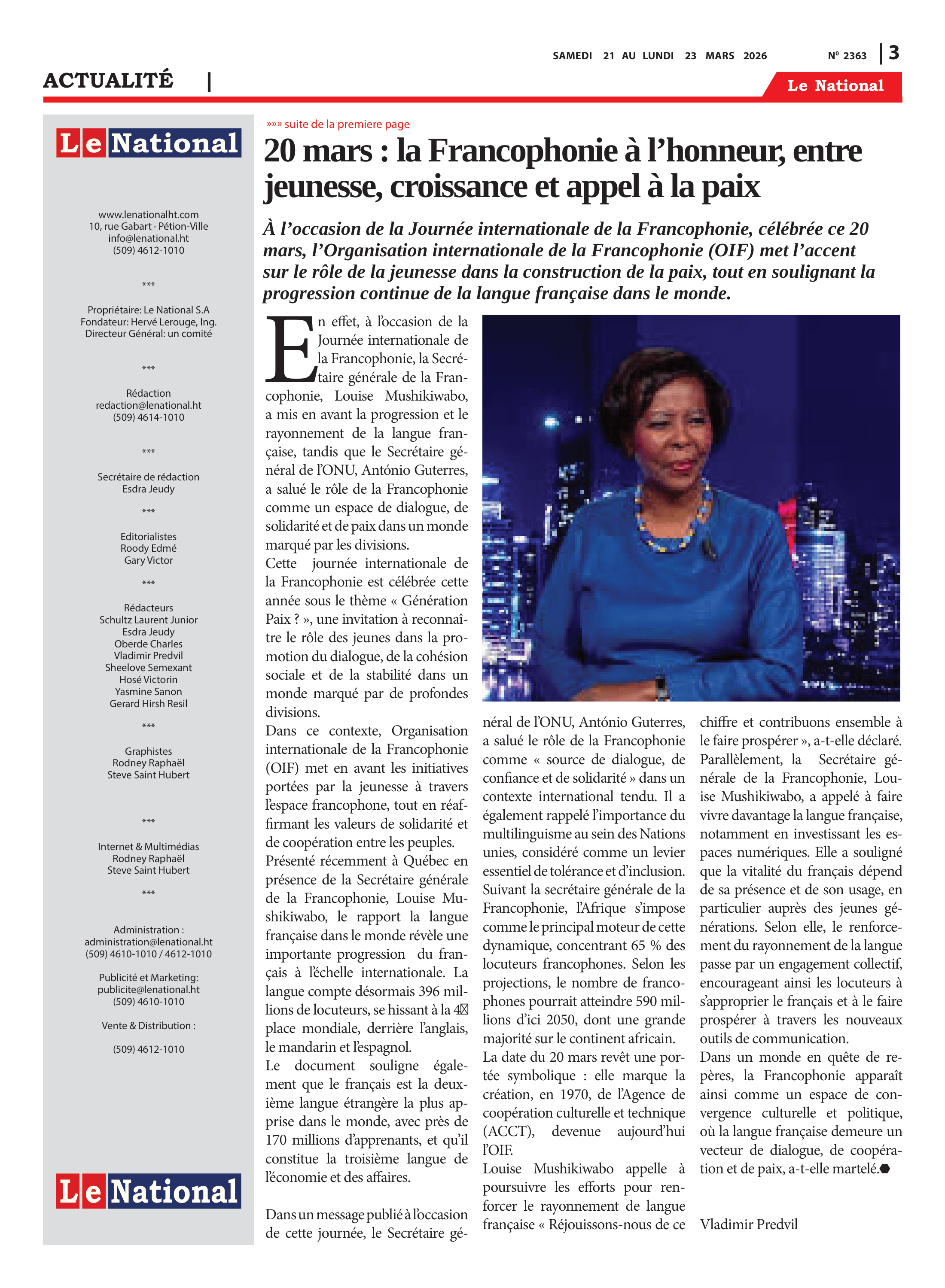Page 3 de l'édition 2363