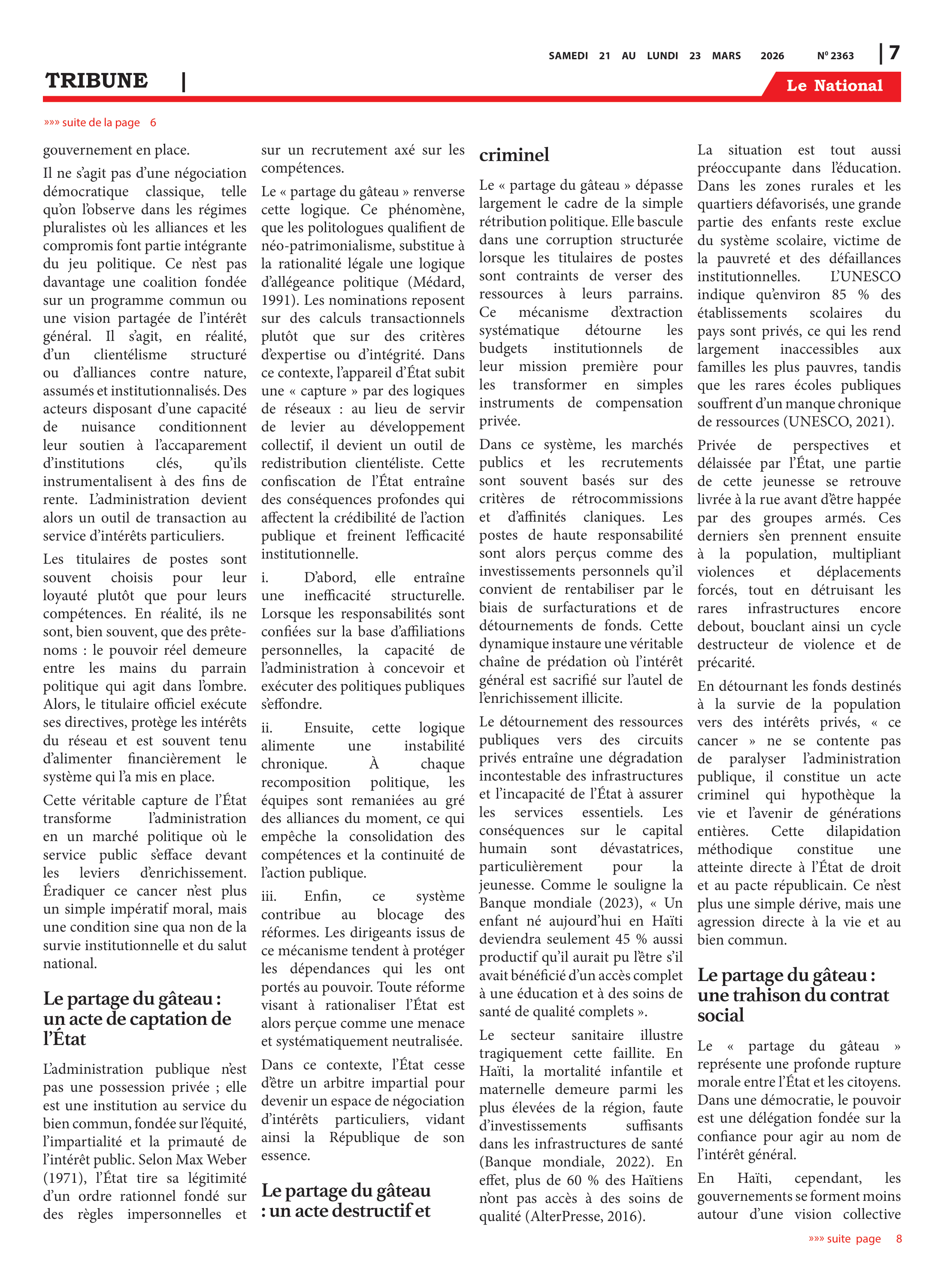 Page 7 de l'édition 2363