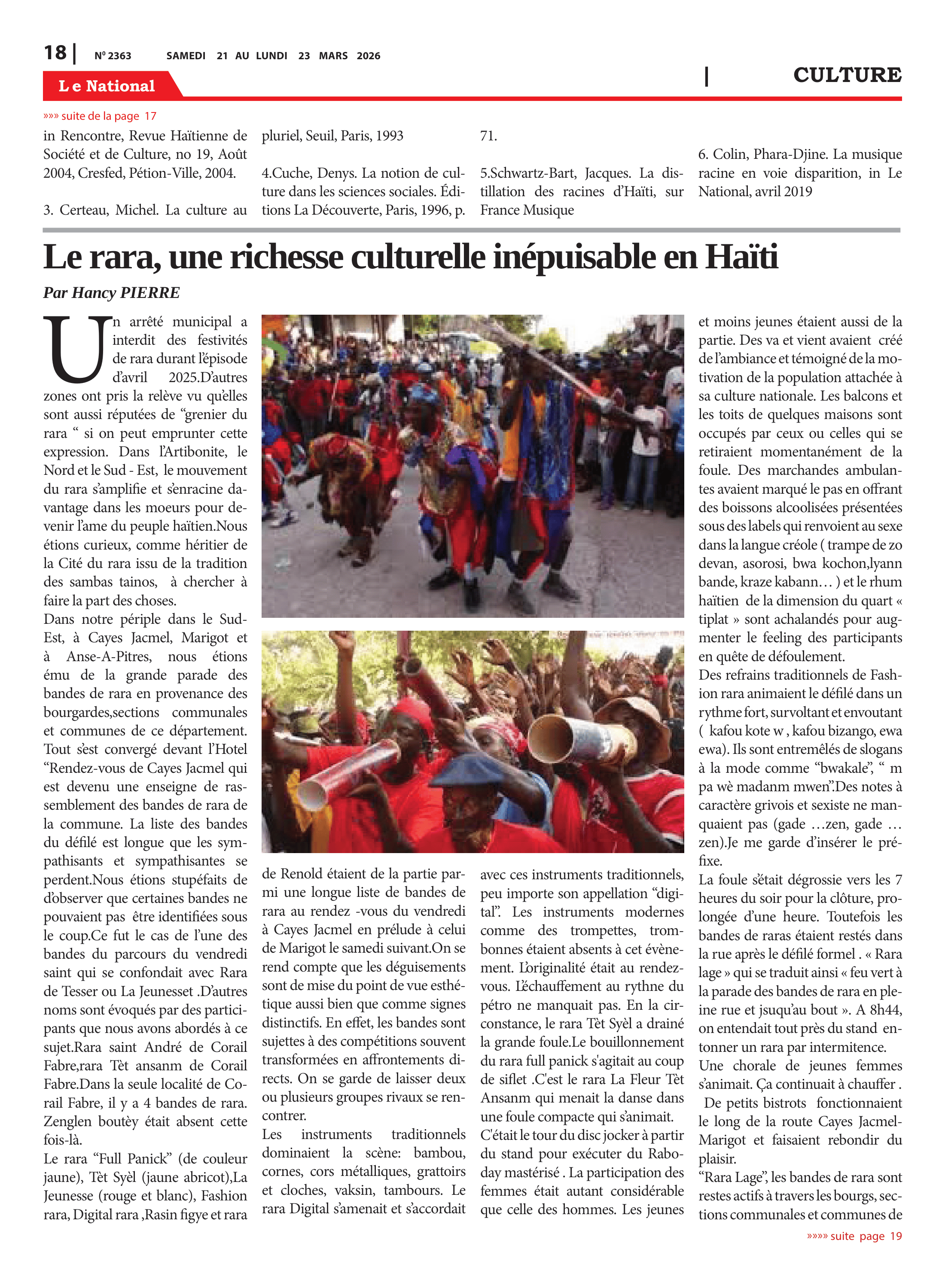 Page 18 de l'édition 2363