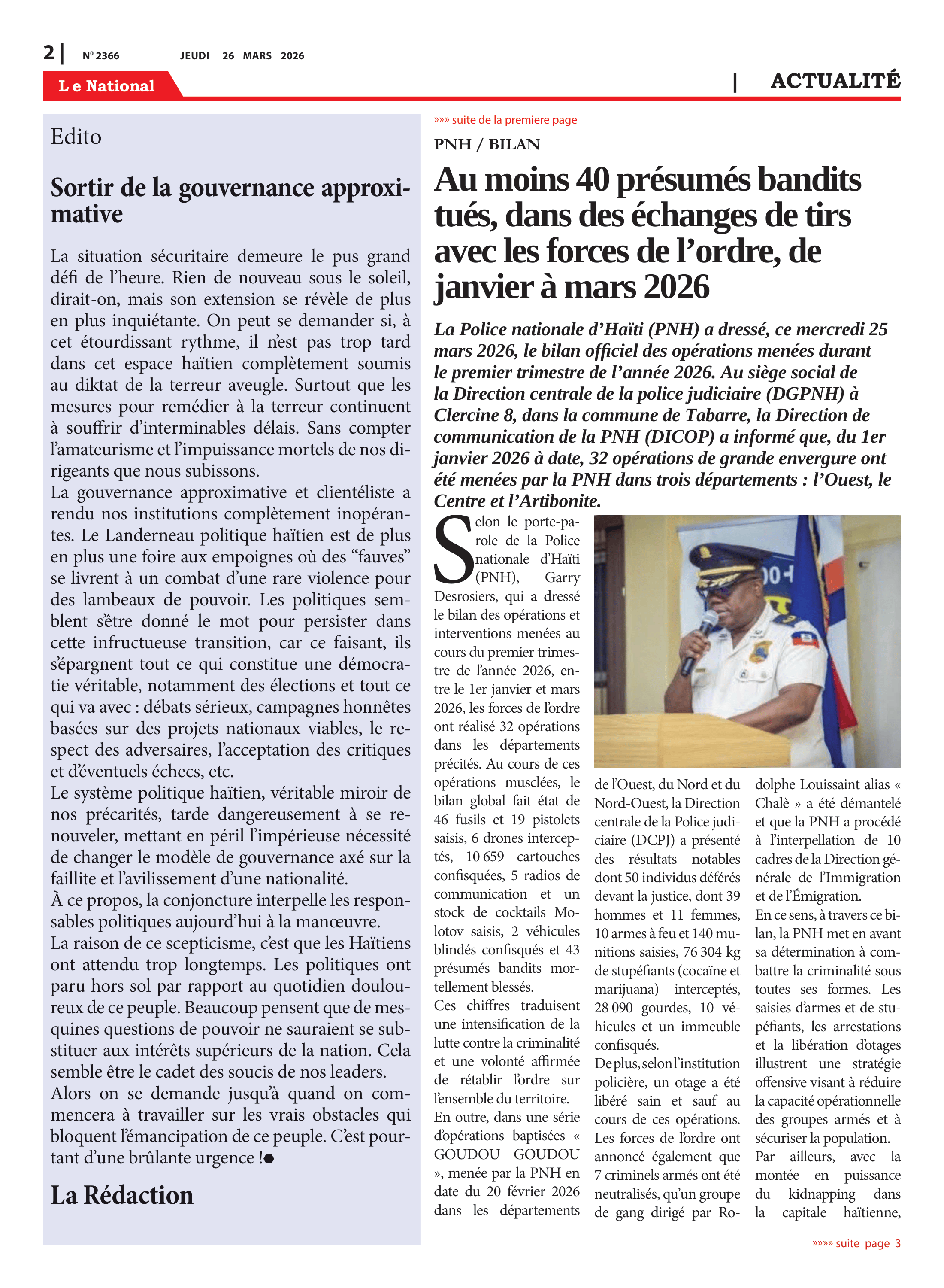Page 2 de l'édition 2366