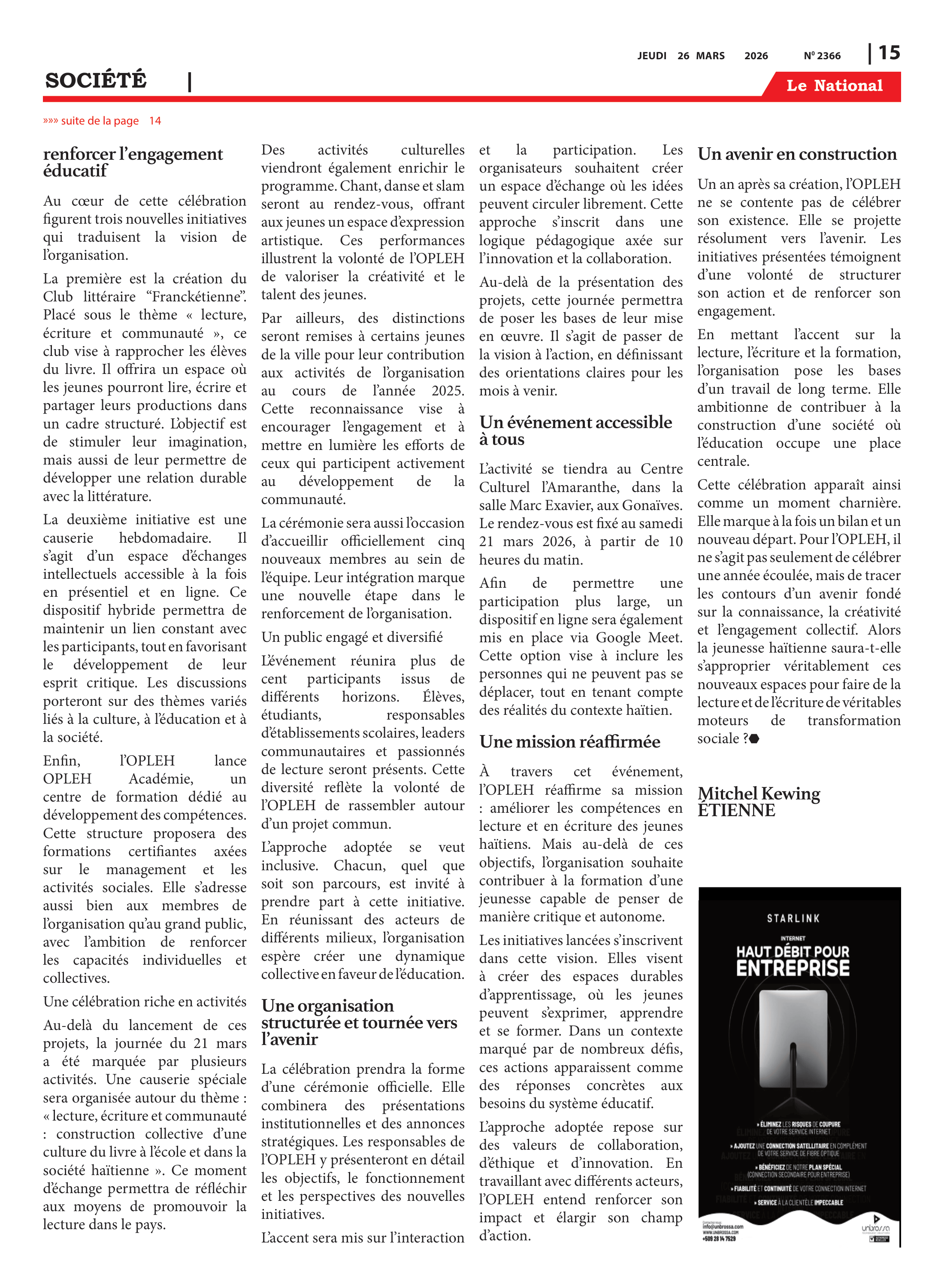 Page 15 de l'édition 2366