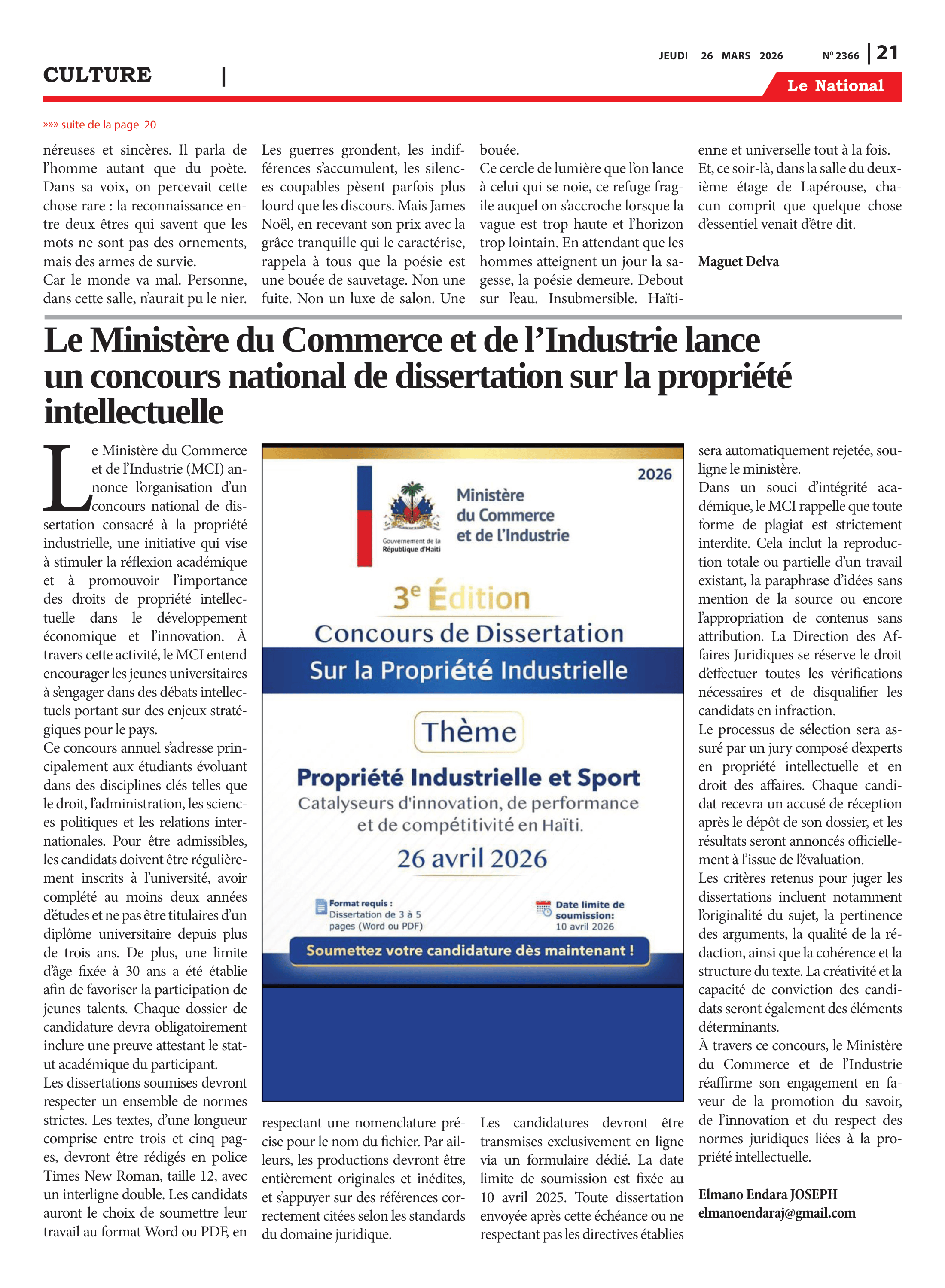 Page 21 de l'édition 2366