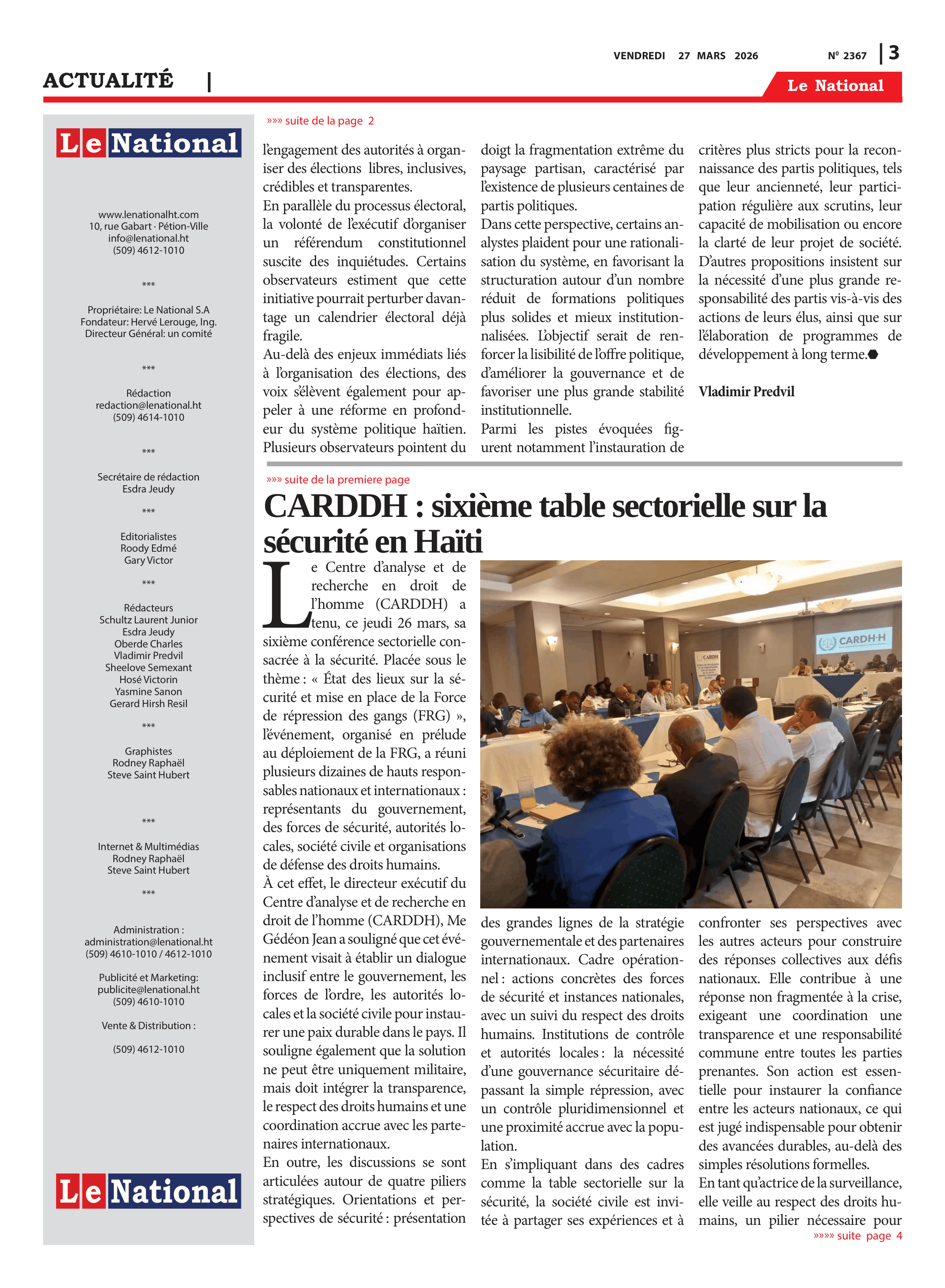 Page 3 de l'édition 2367