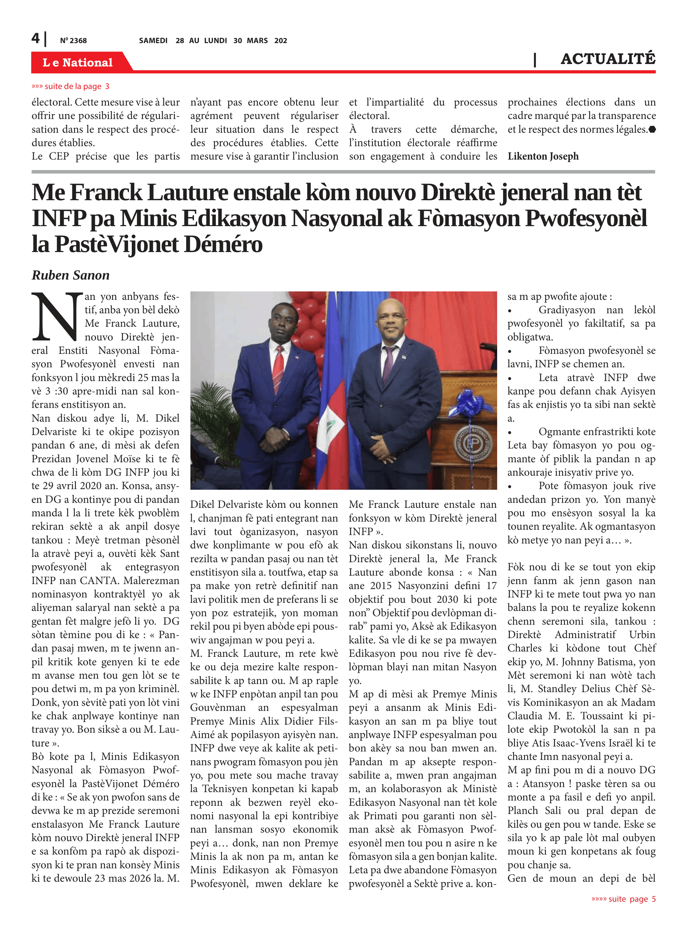 Page 4 de l'édition 2368