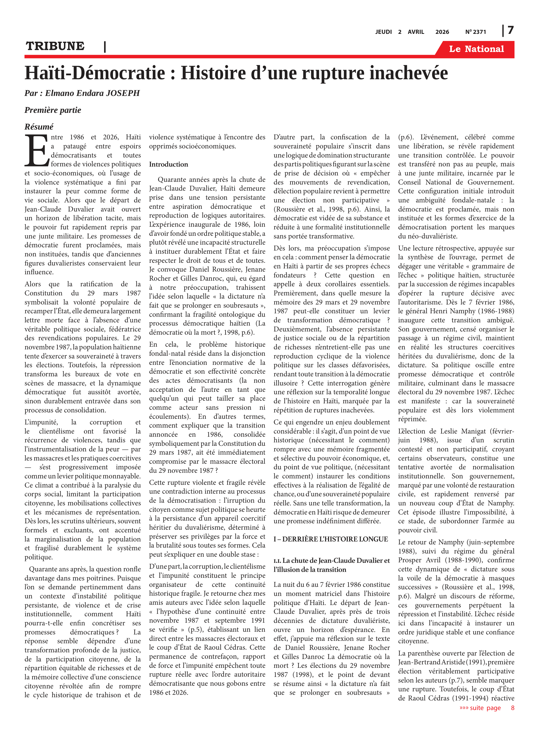 Page 7 de l'édition 2371