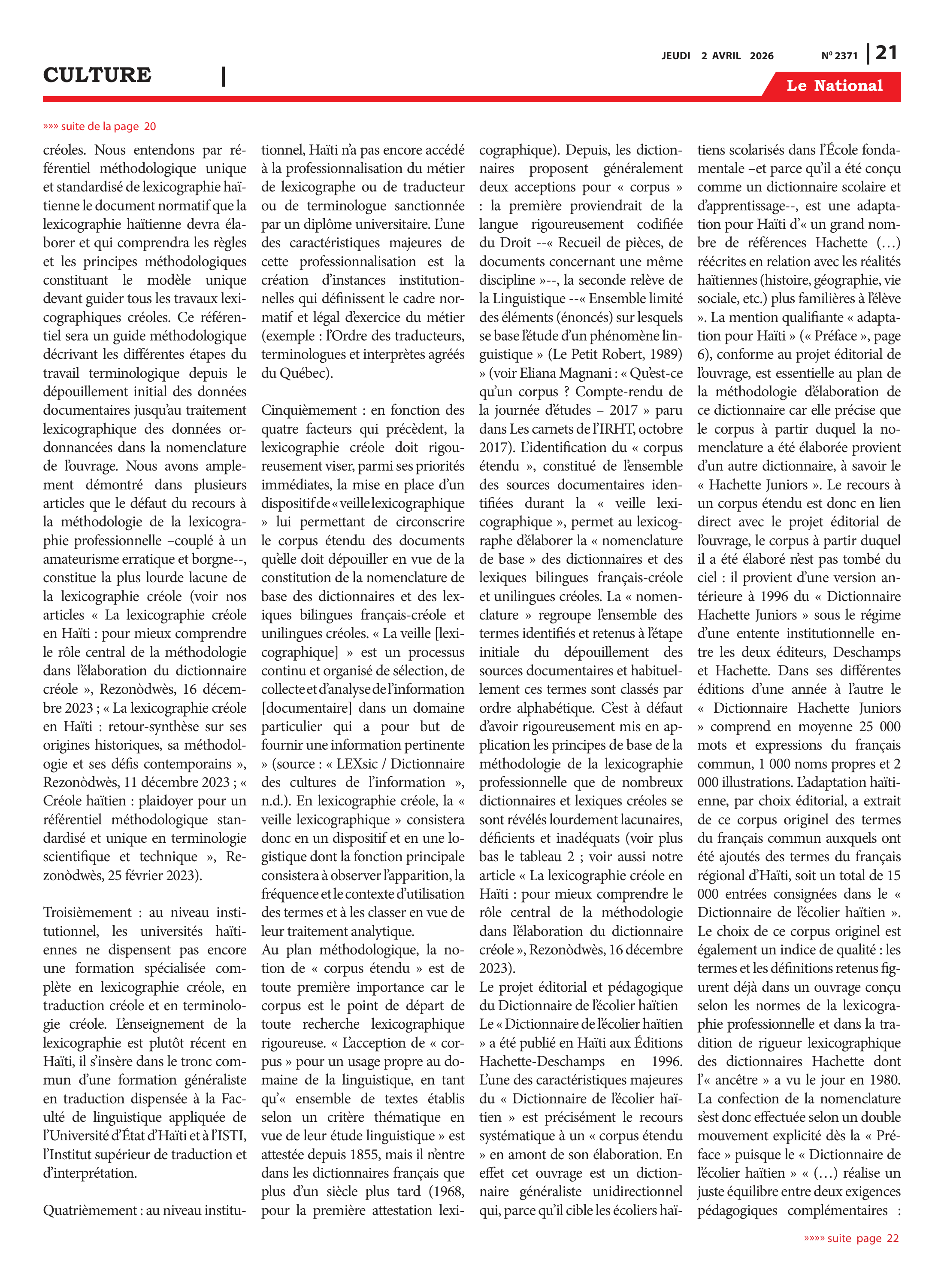 Page 21 de l'édition 2371