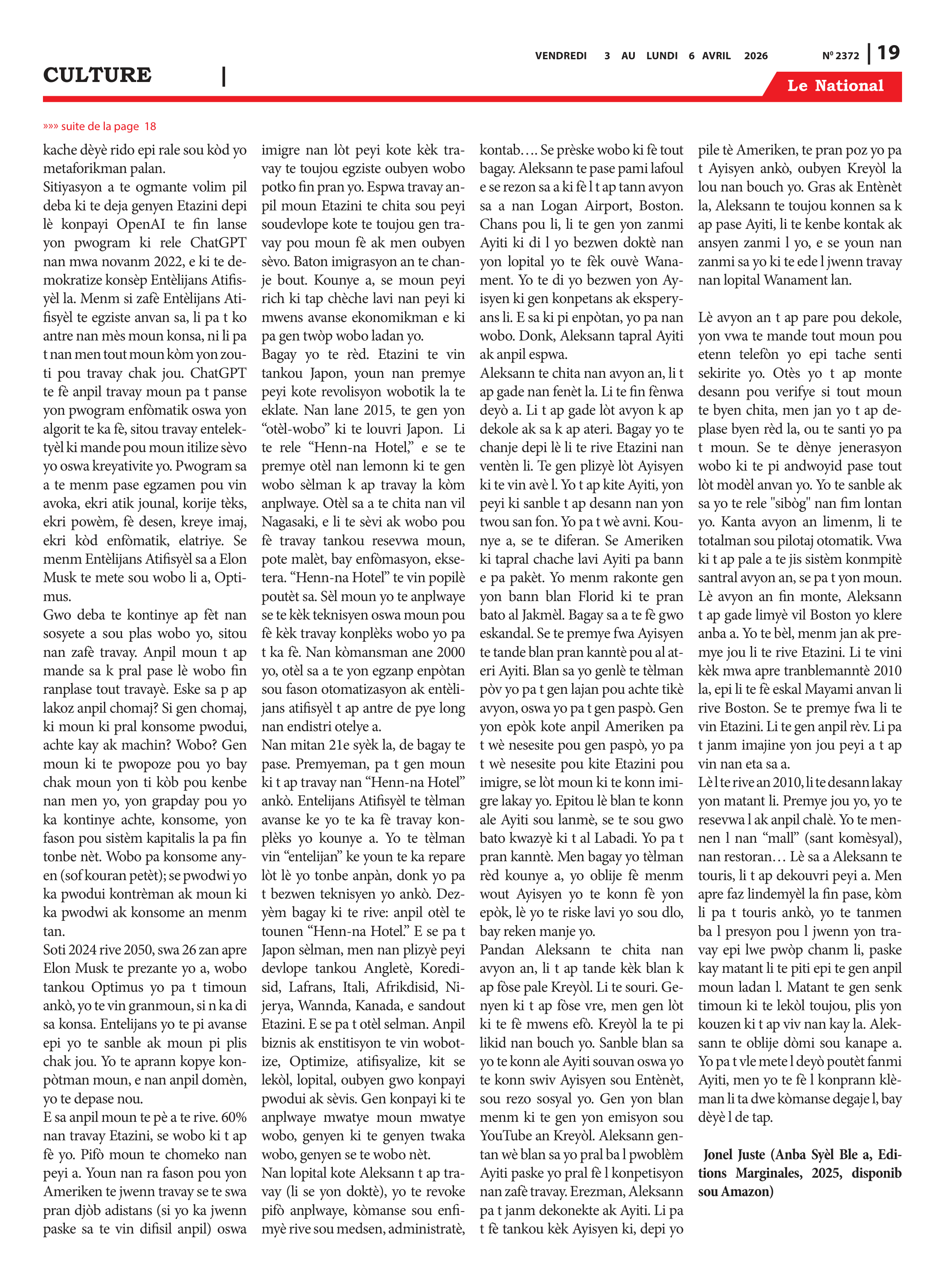 Page 19 de l'édition 2372