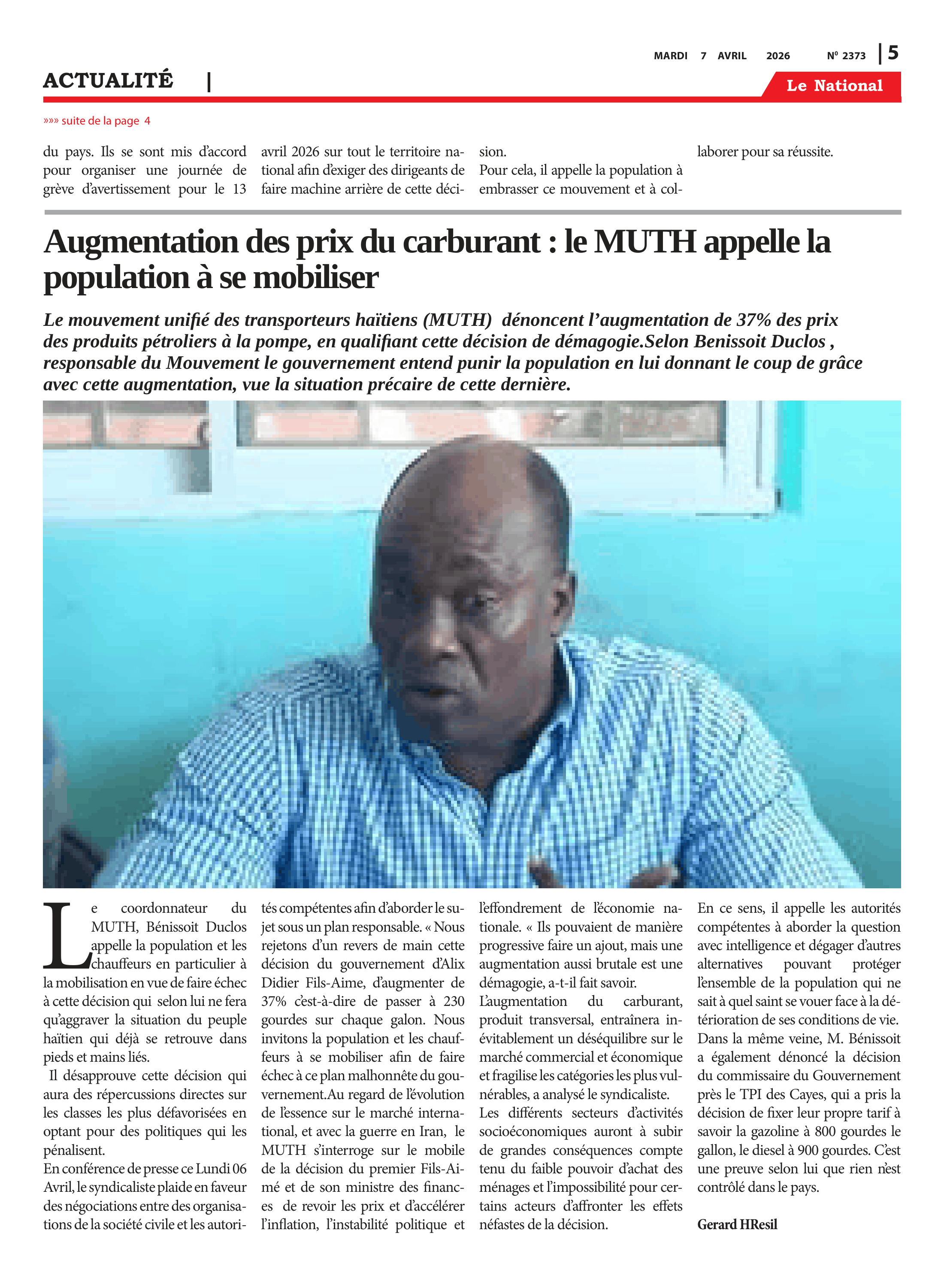 Page 5 de l'édition 2373