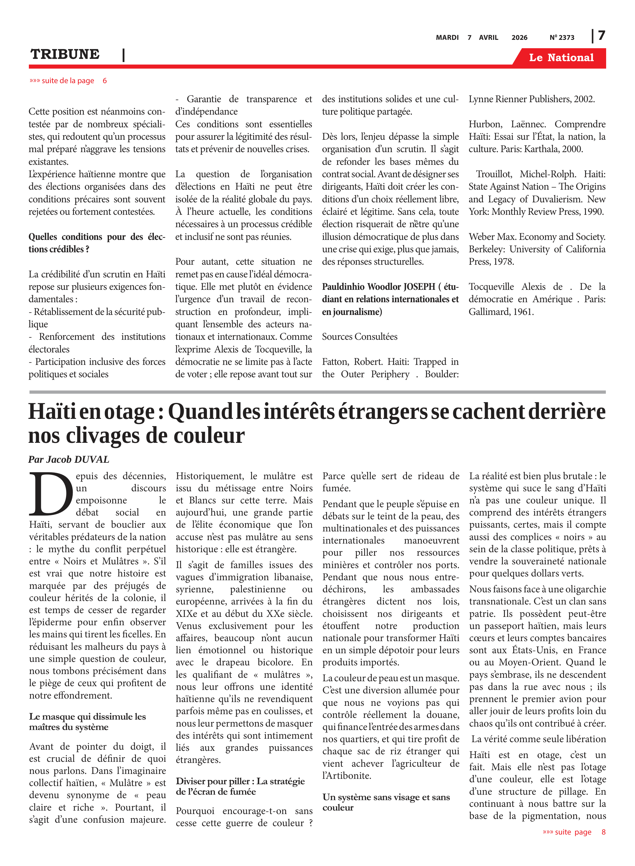 Page 7 de l'édition 2373