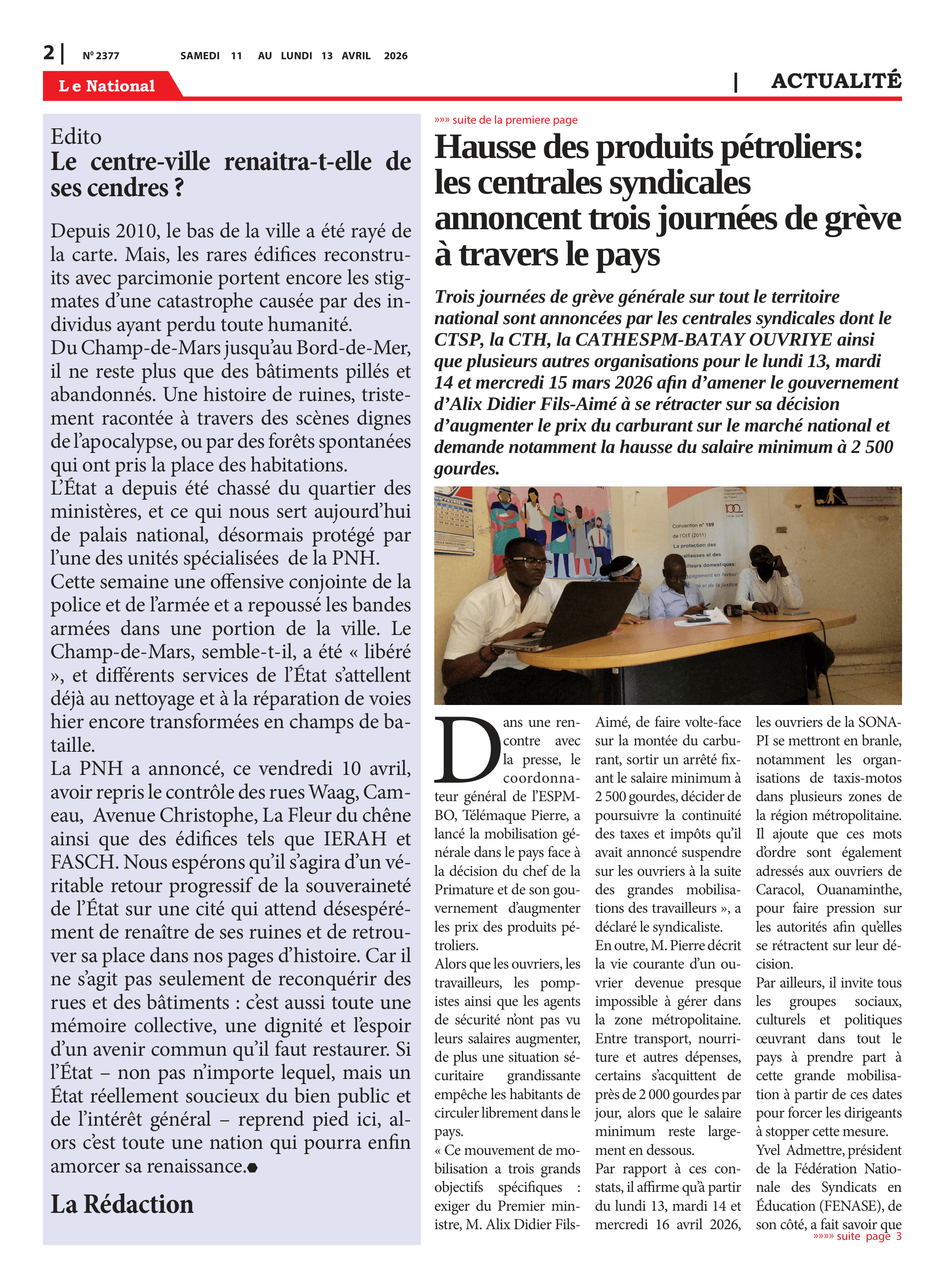 Page 2 de l'édition 2377