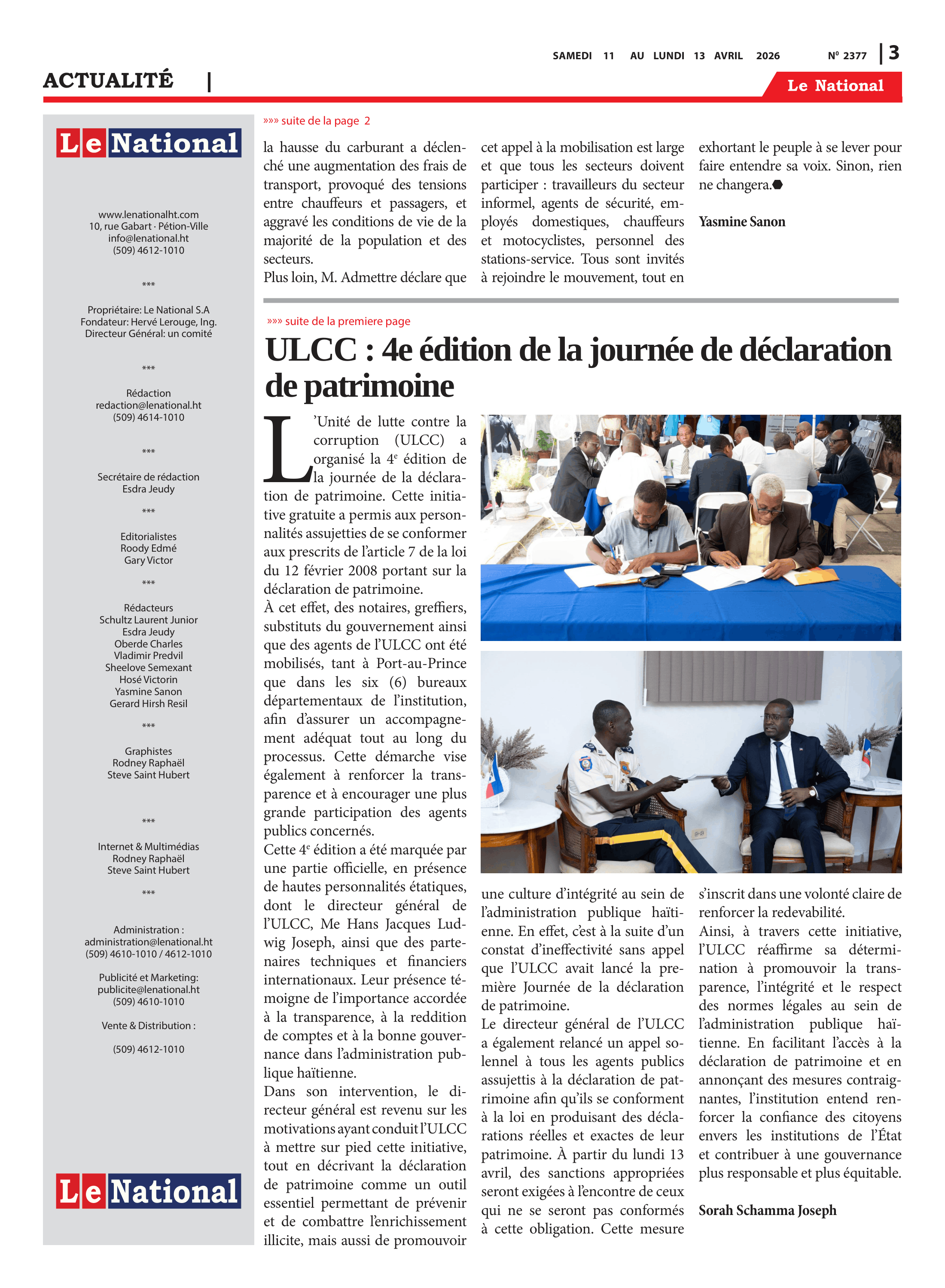 Page 3 de l'édition 2377