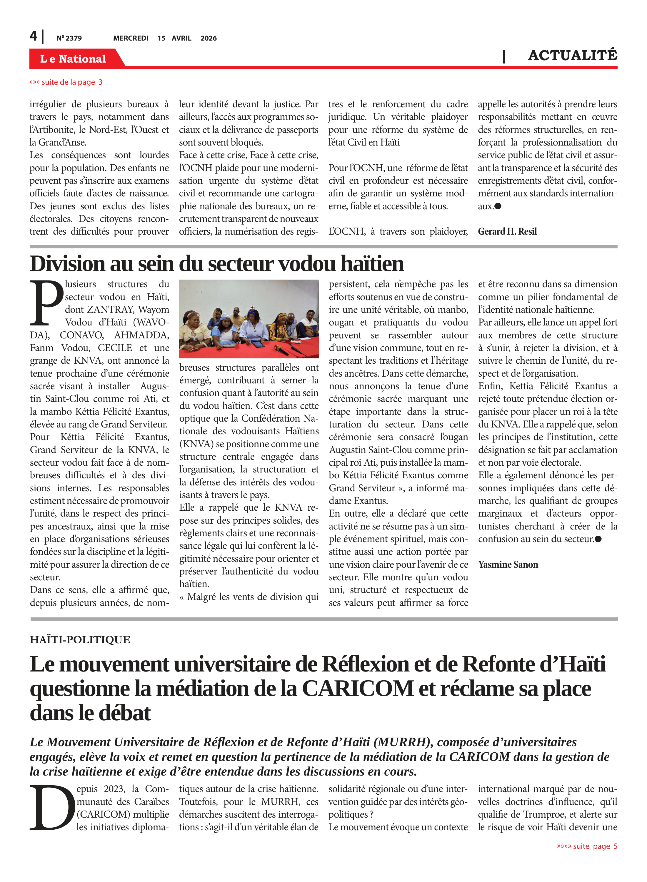 Page 4 de l'édition 2379