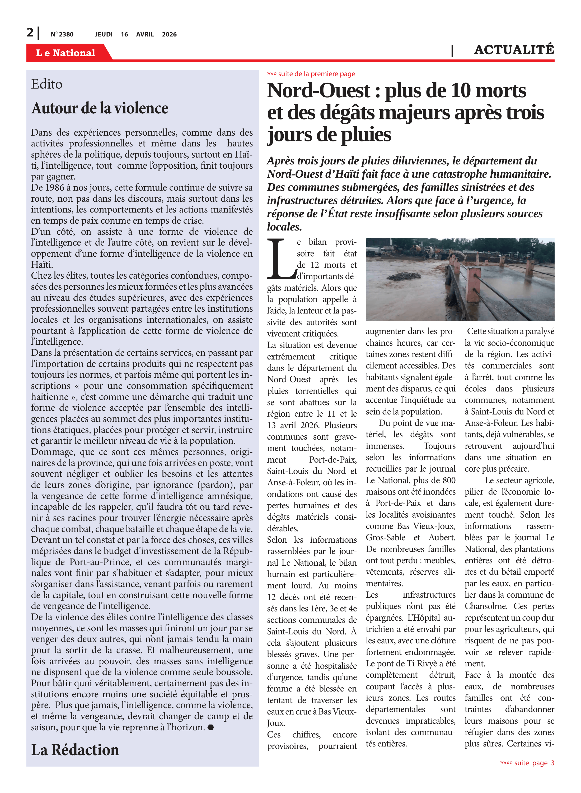 Page 2 de l'édition 2380