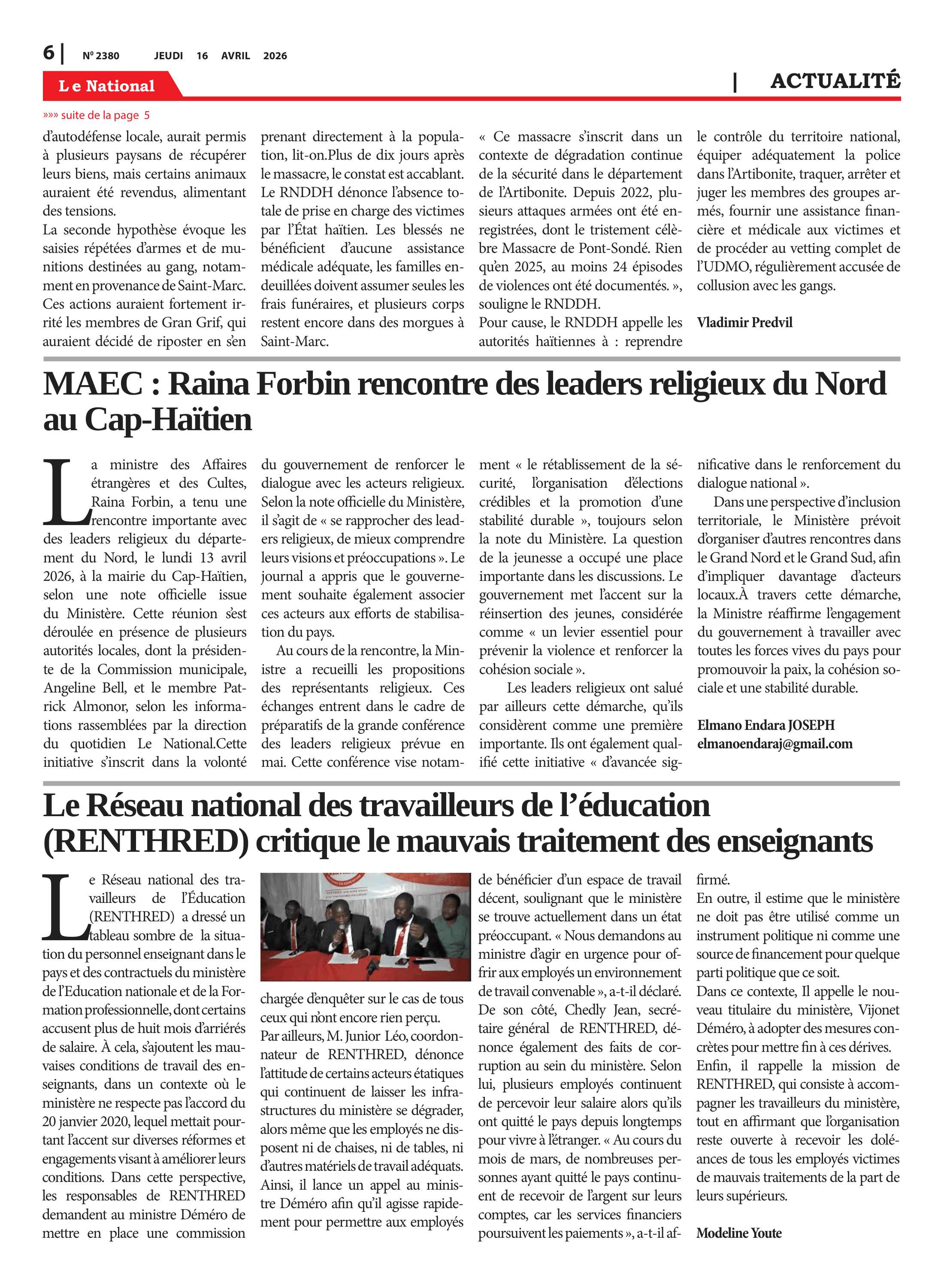 Page 6 de l'édition 2380
