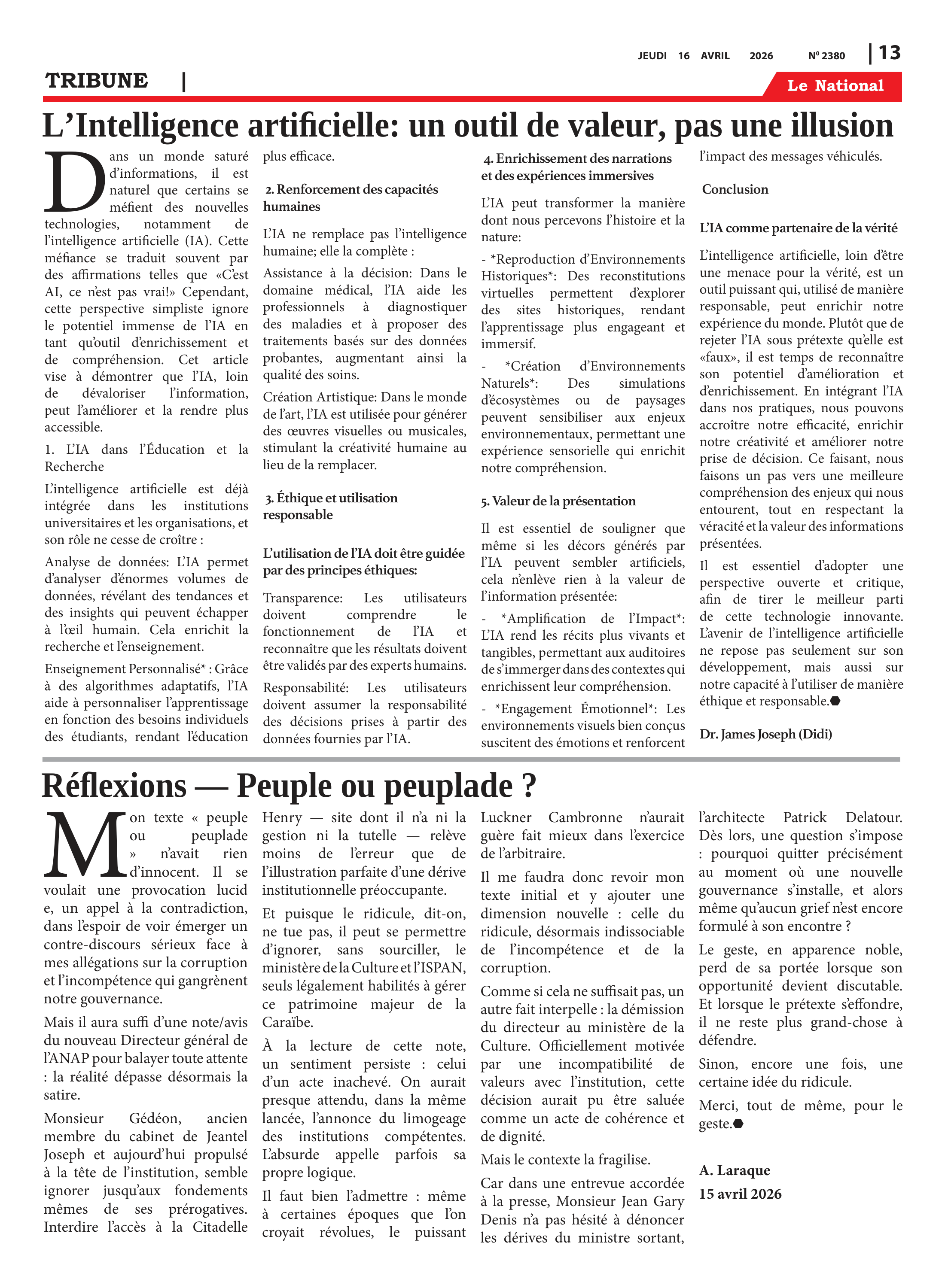 Page 13 de l'édition 2380