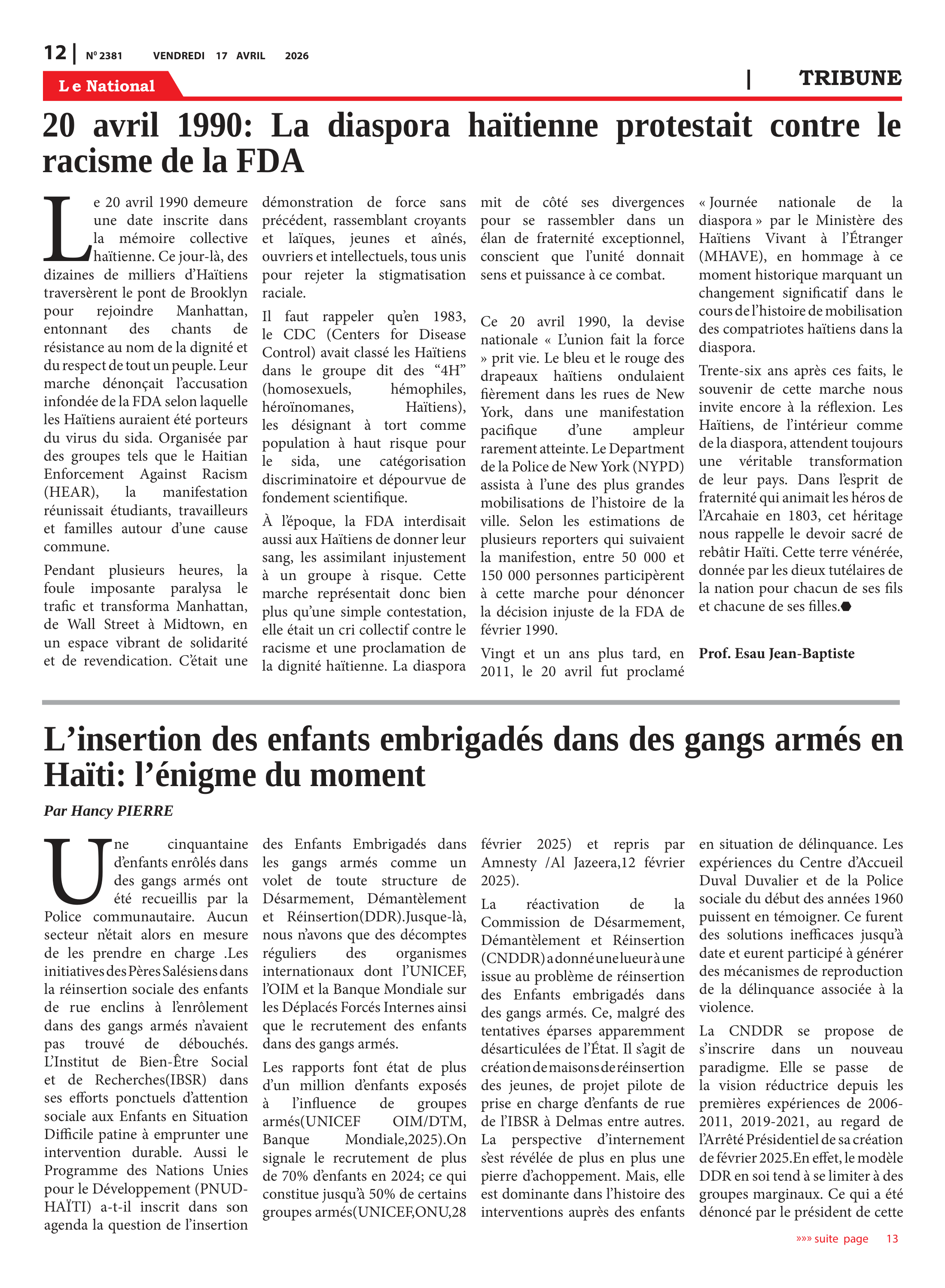 Page 12 de l'édition 2381