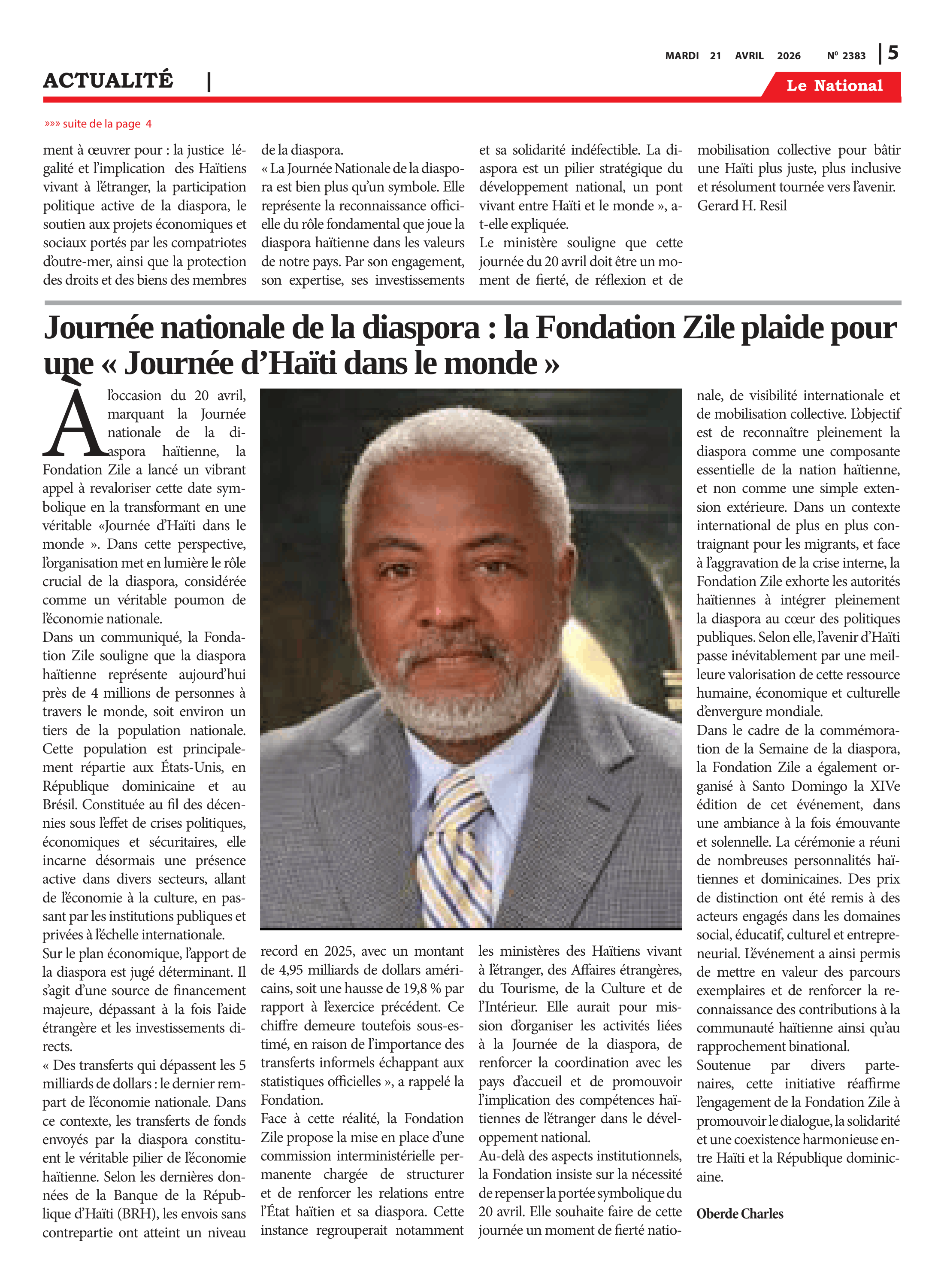 Page 5 de l'édition 2383