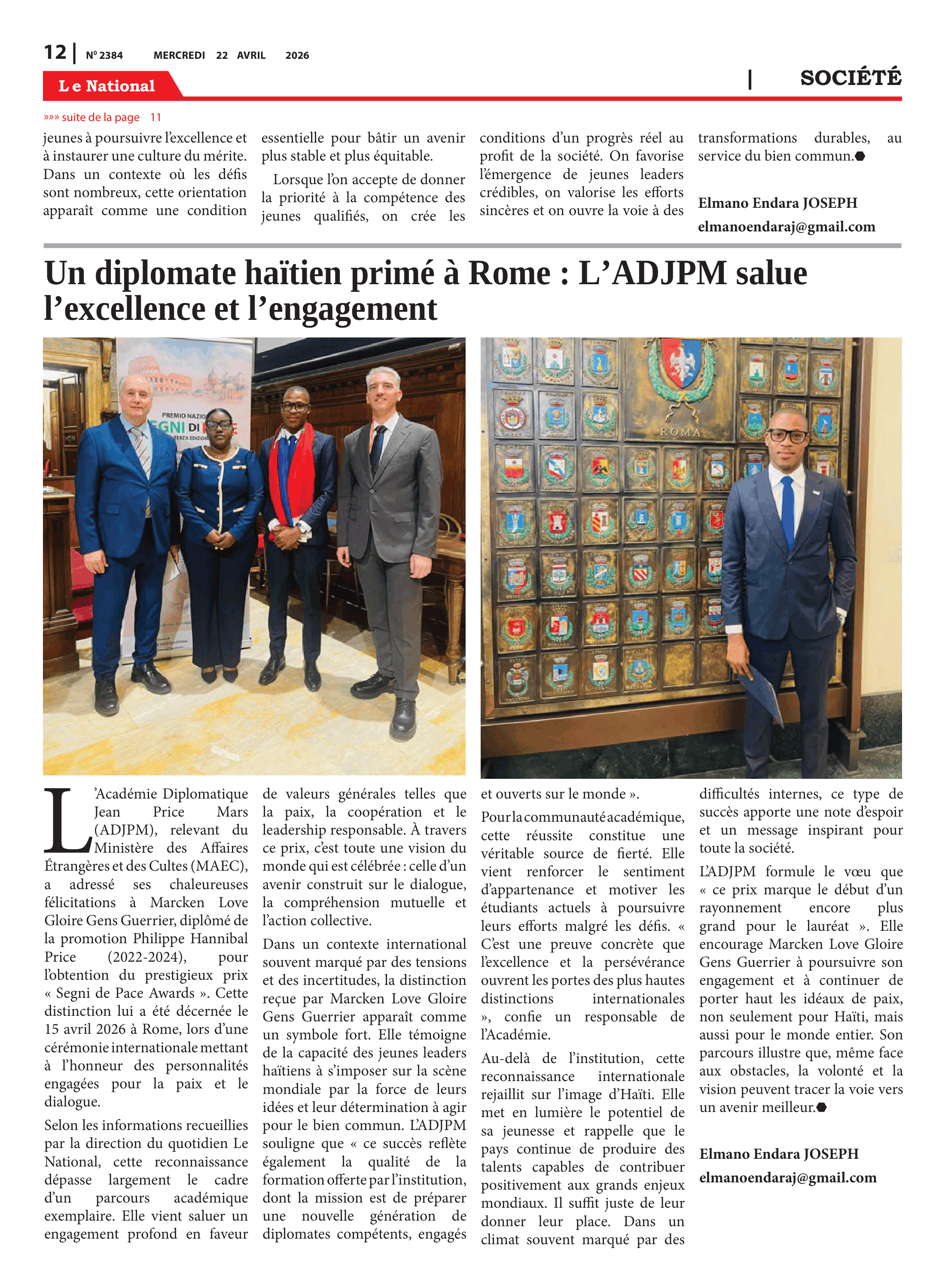 Page 12 de l'édition 2384