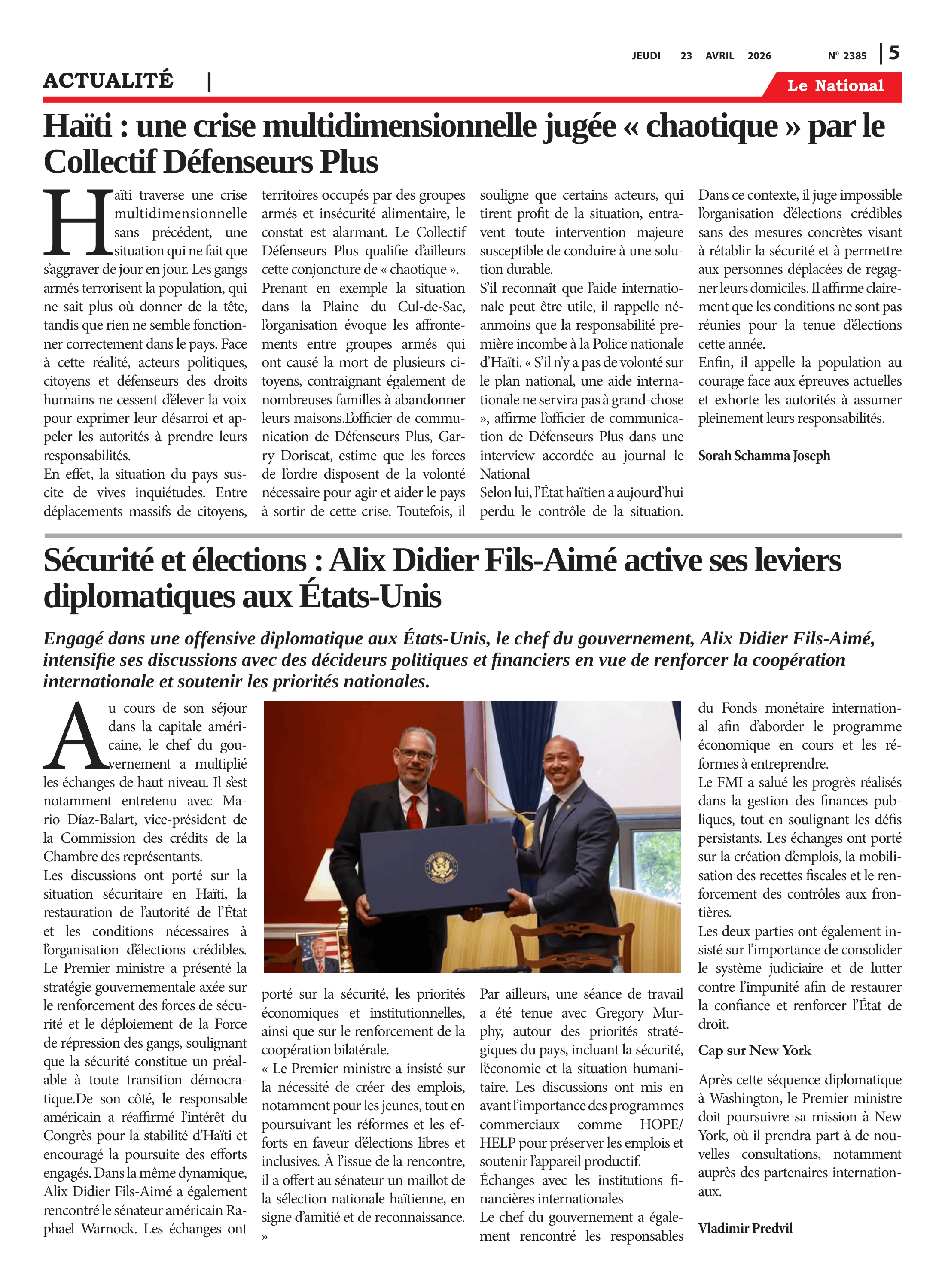 Page 5 de l'édition 2385
