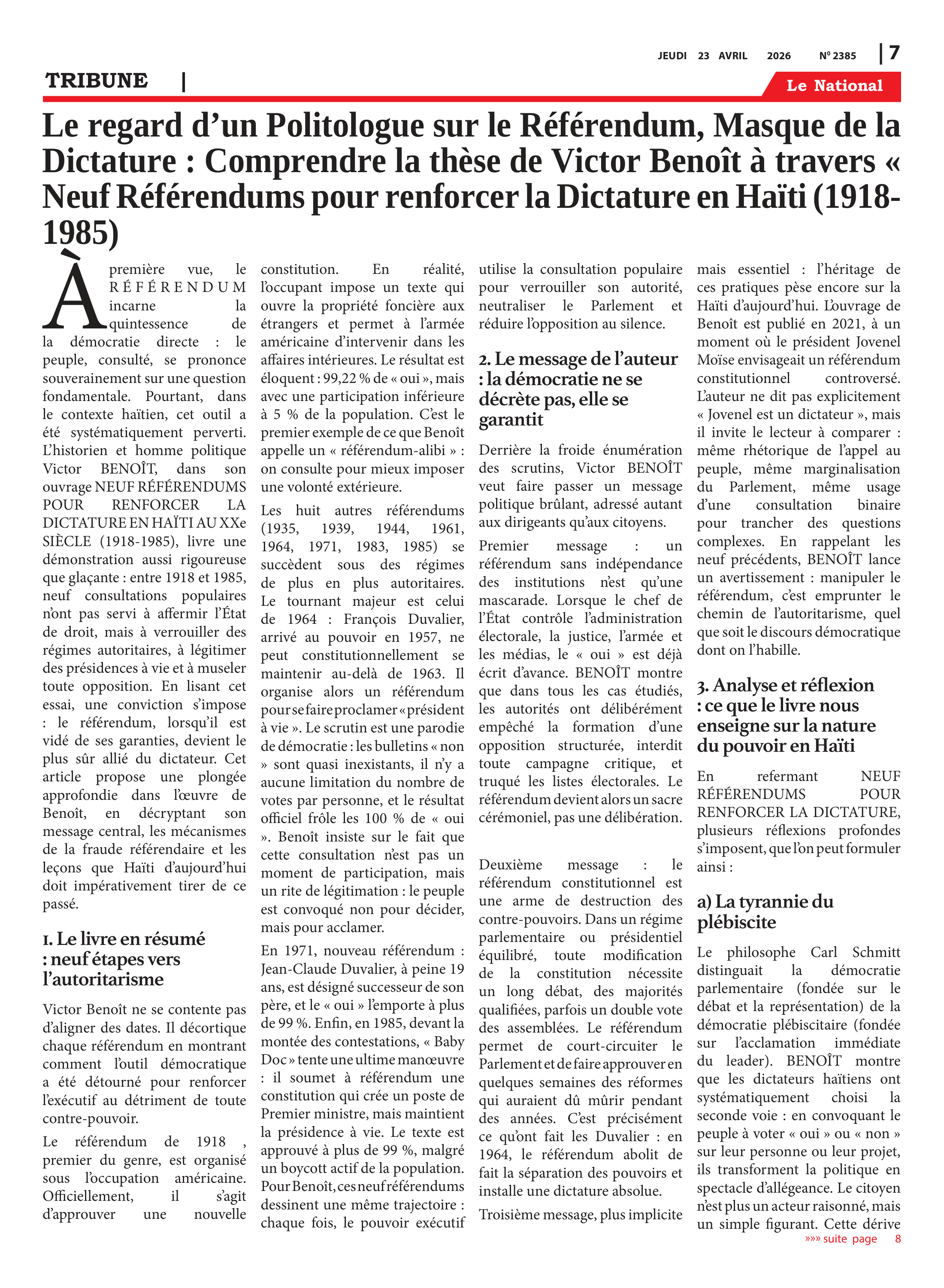 Page 7 de l'édition 2385