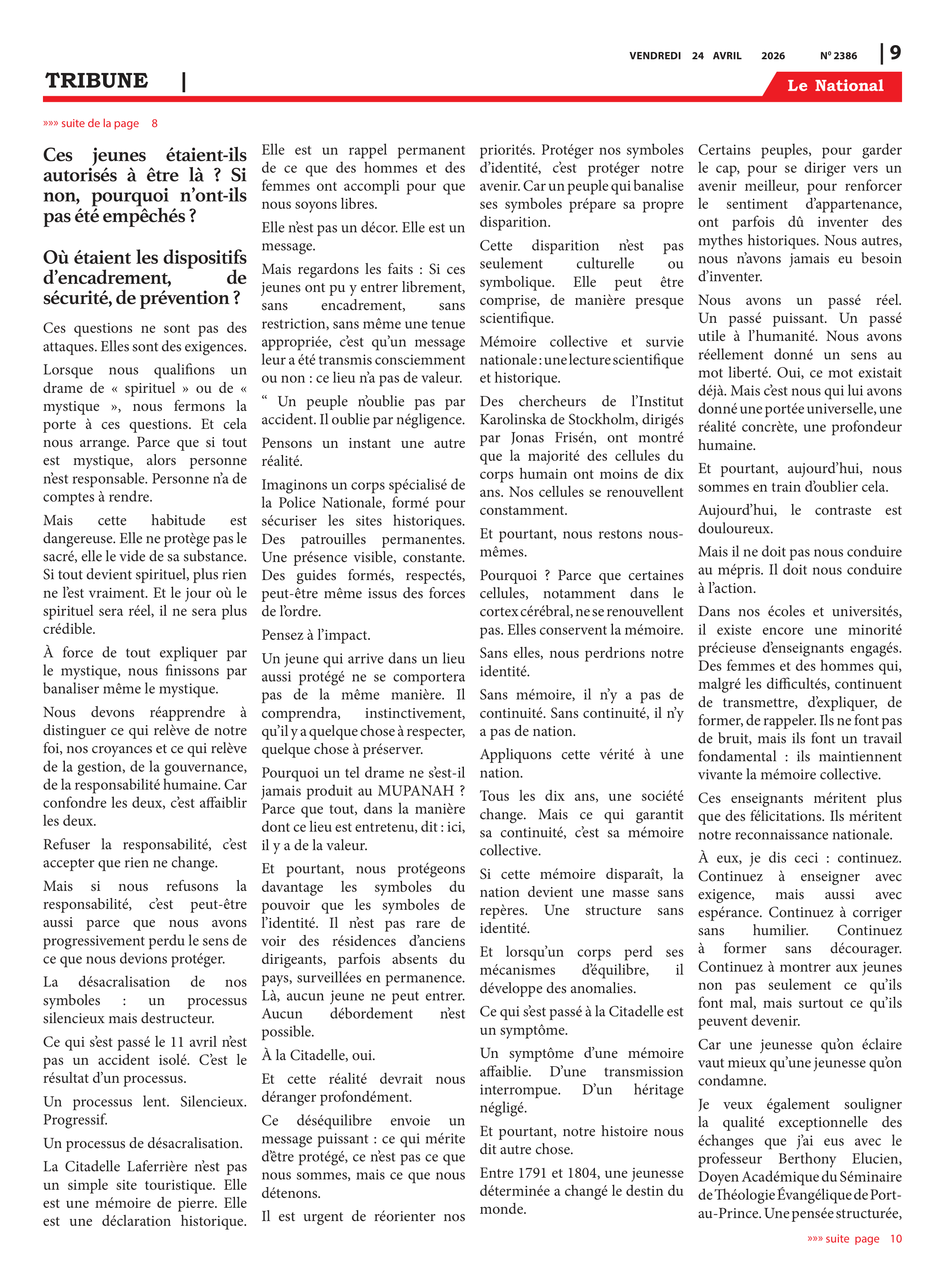 Page 9 de l'édition 2386