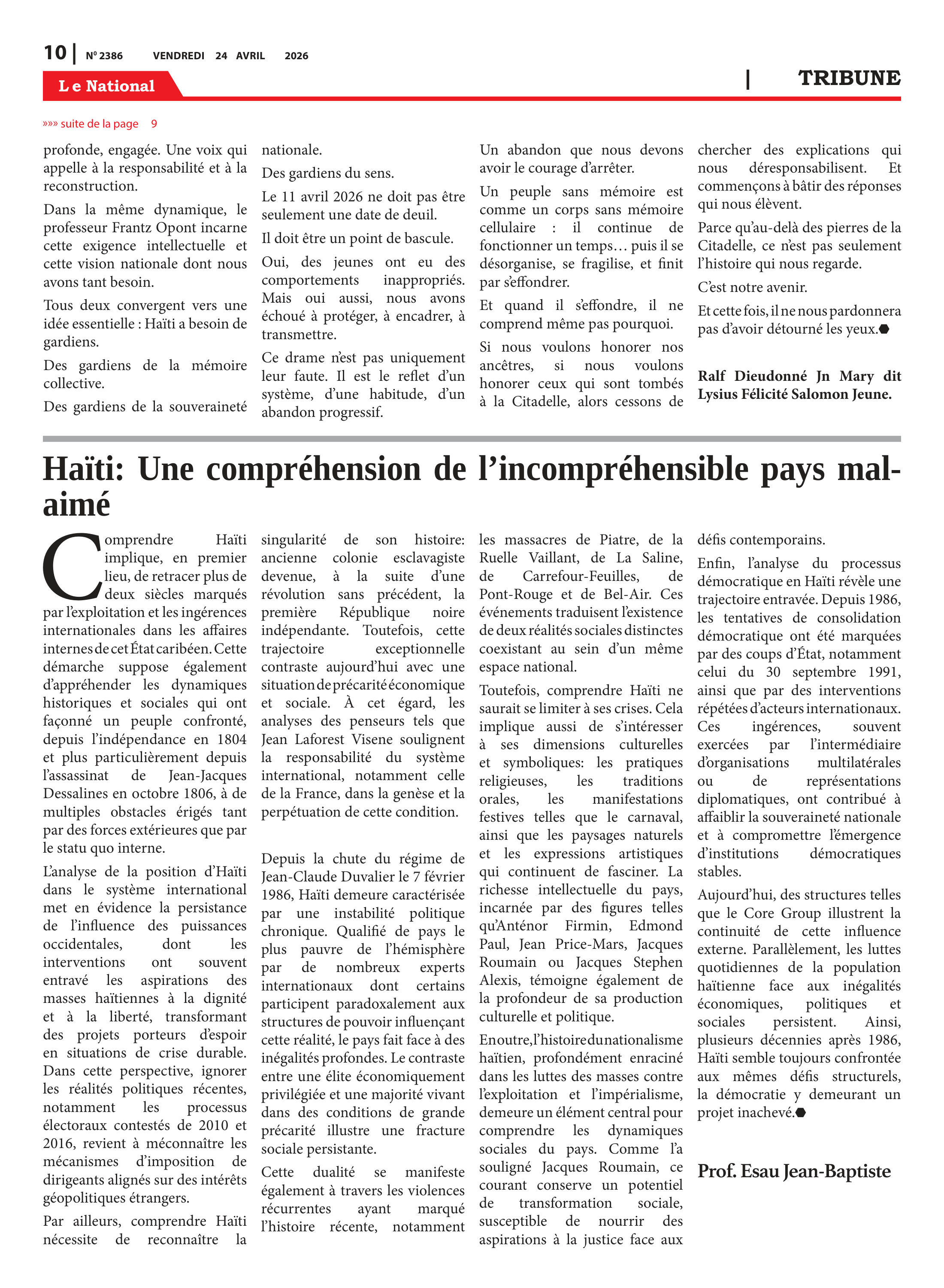 Page 10 de l'édition 2386
