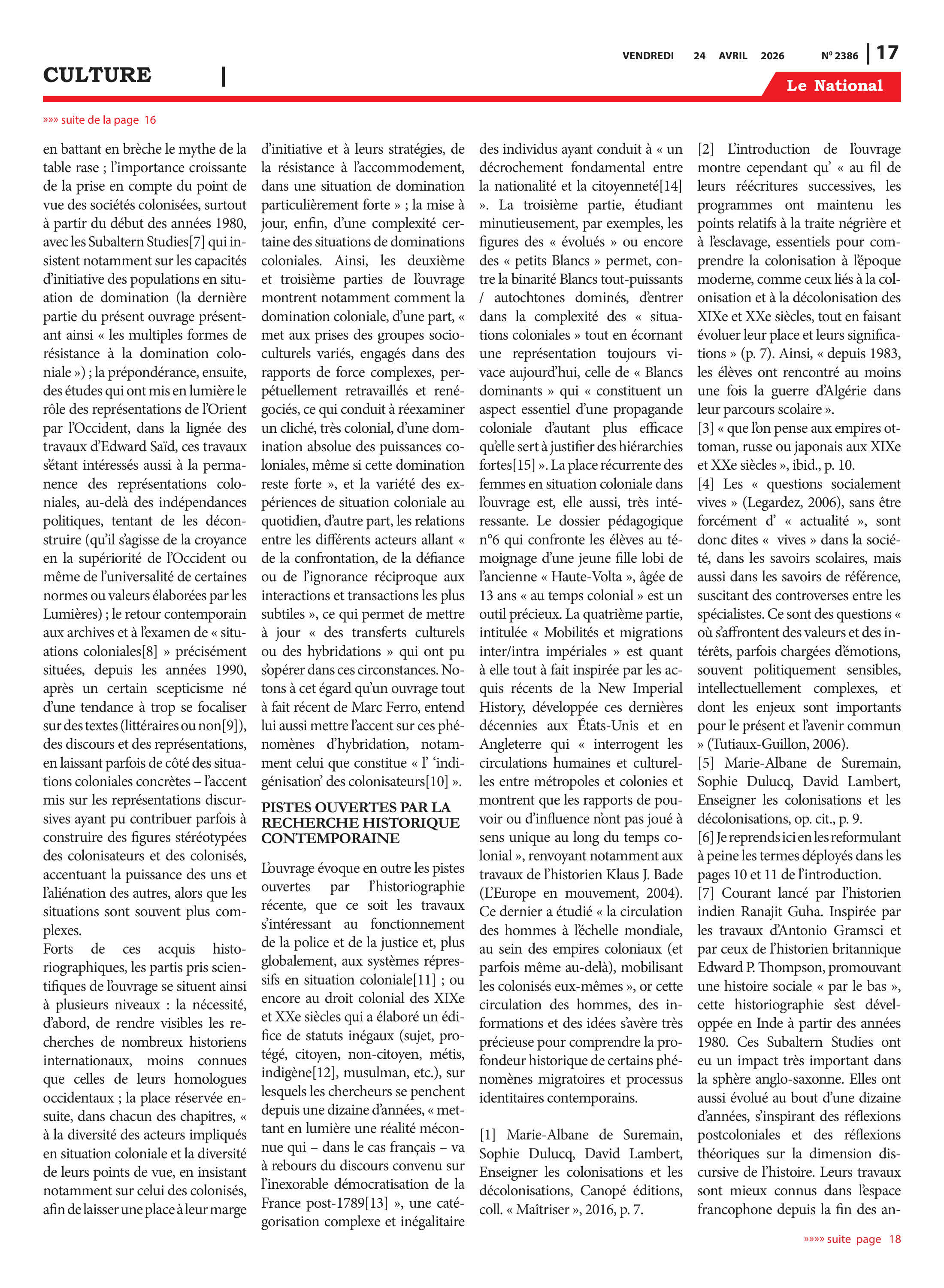 Page 17 de l'édition 2386