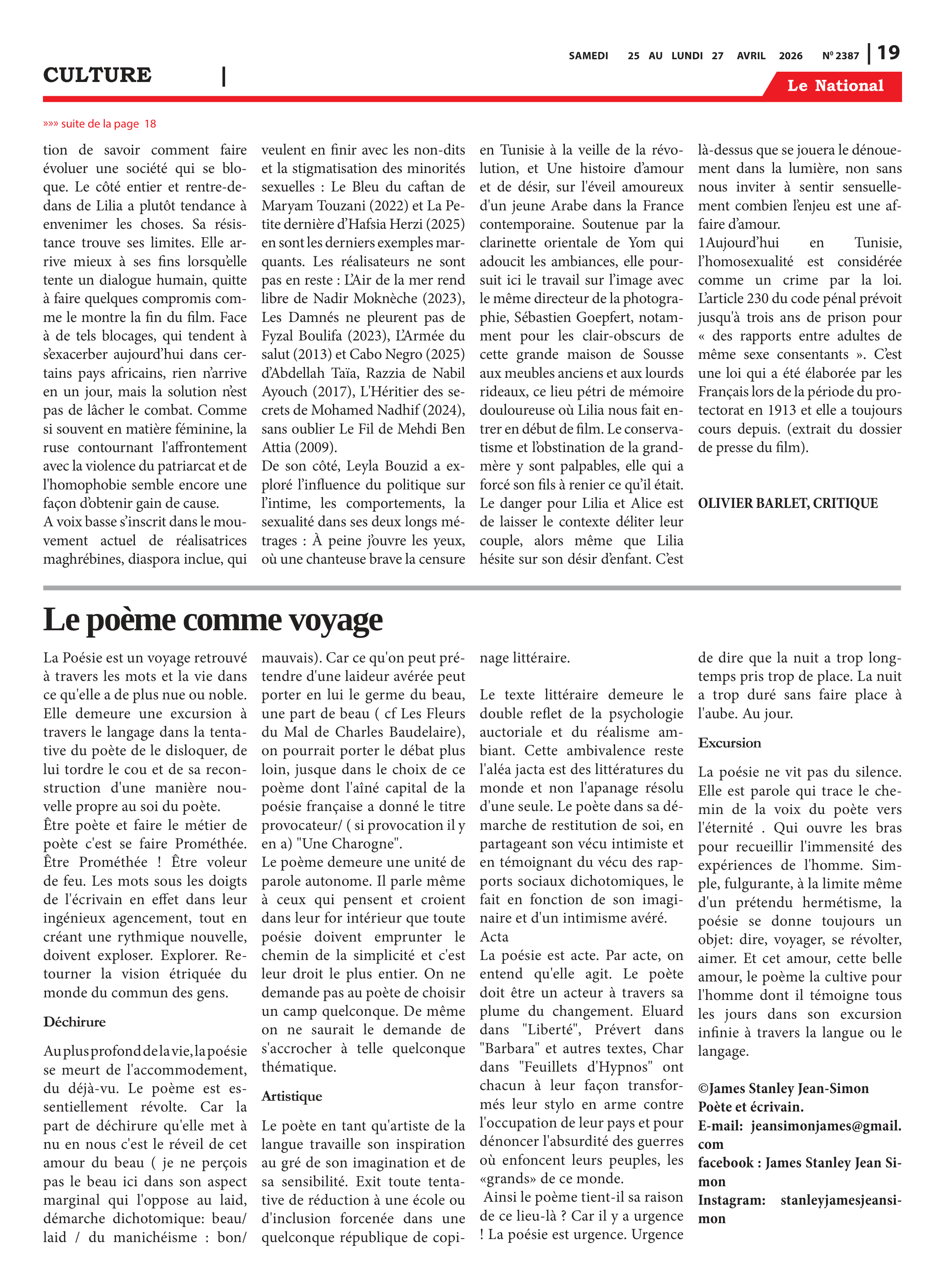 Page 19 de l'édition 2387