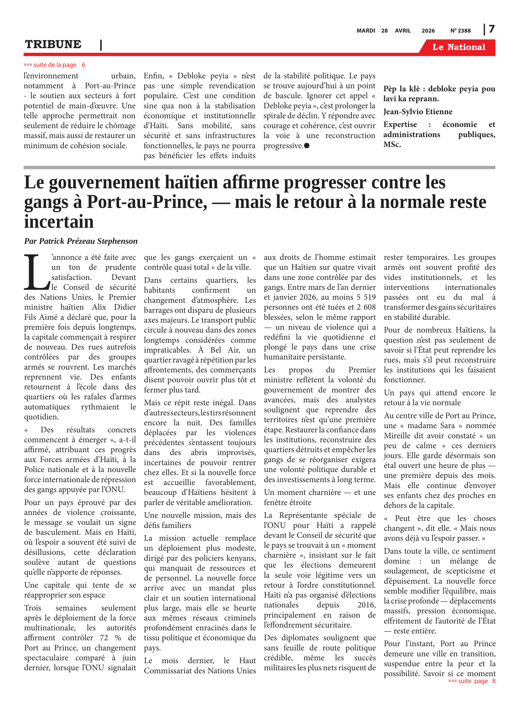 Page 7 de l'édition 2388